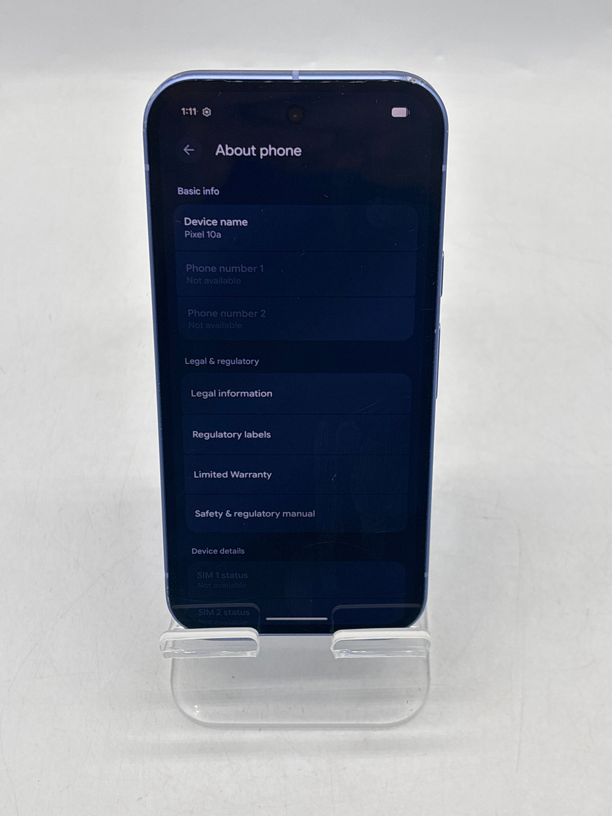 Google Pixel 10a 128GB Lavender Verizon Locked - For Parts