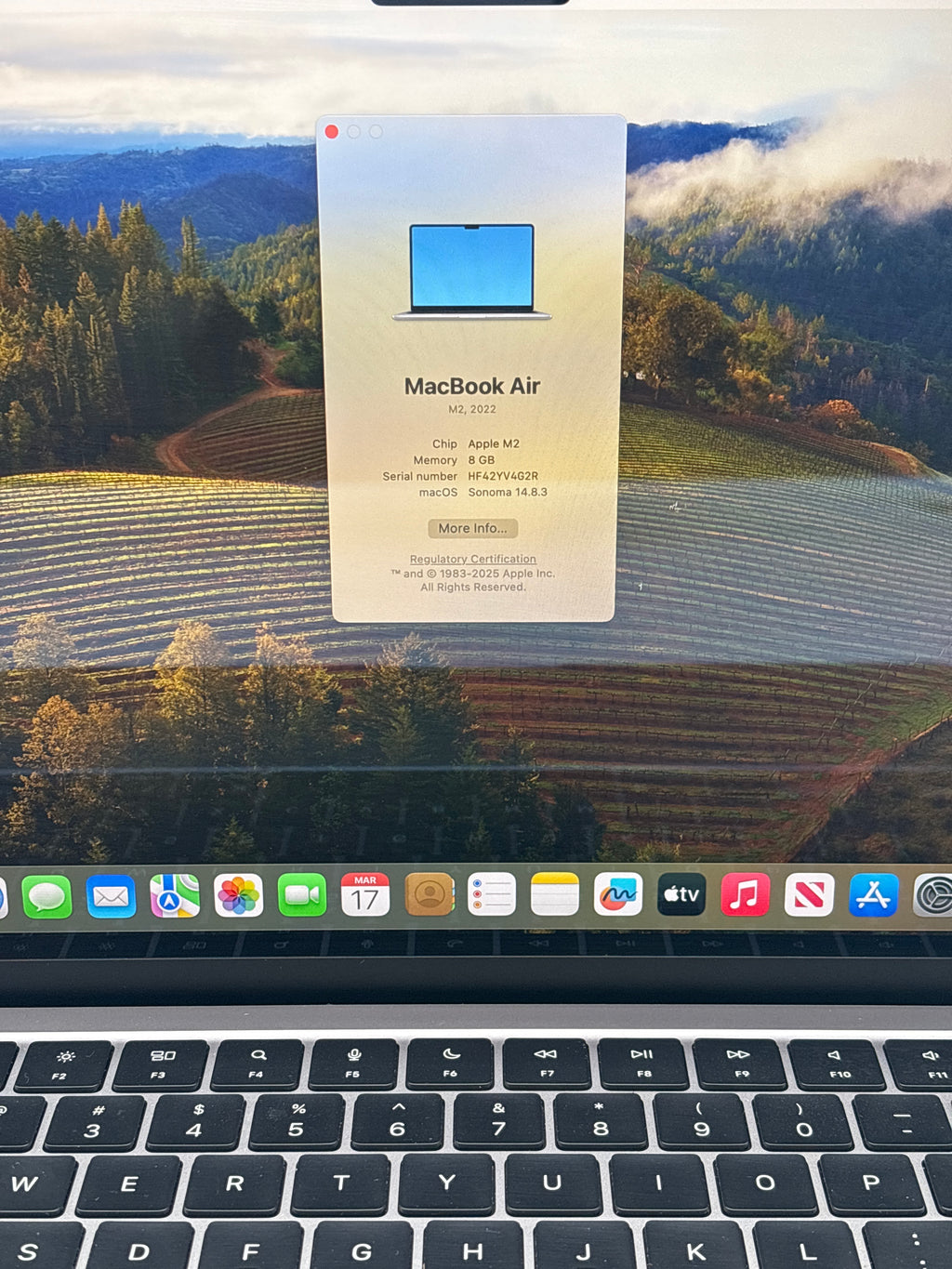 Apple MacBook Air A2681 M2 8GB RAM 512GB SSD