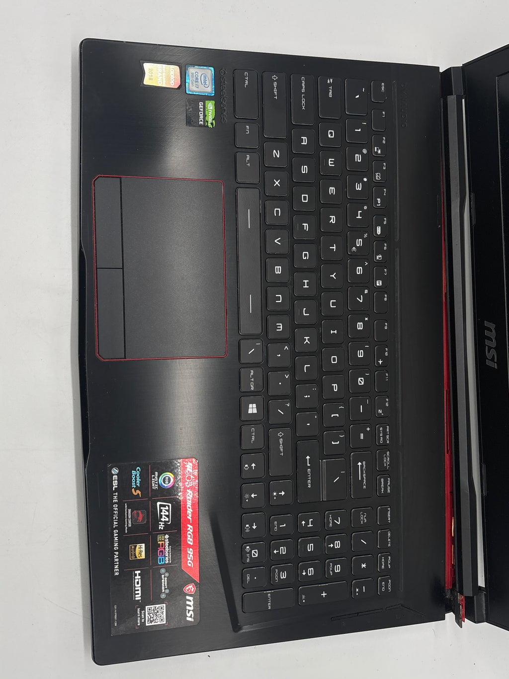 MSI GE63 Raider RGB 9SG i7 32GB RAM 512SSD RTX 2080 With Box - For Parts (Read DESC)