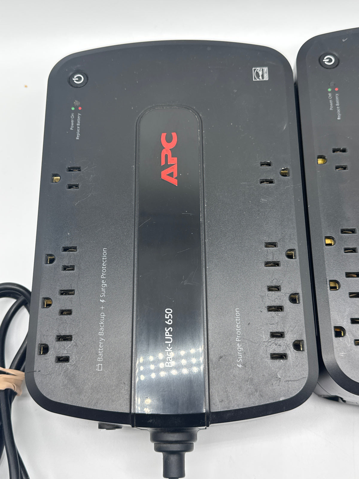 APC Back-UPS BE650G1 650VA 390W 8-Outlet UPS Pair of 2 - Used