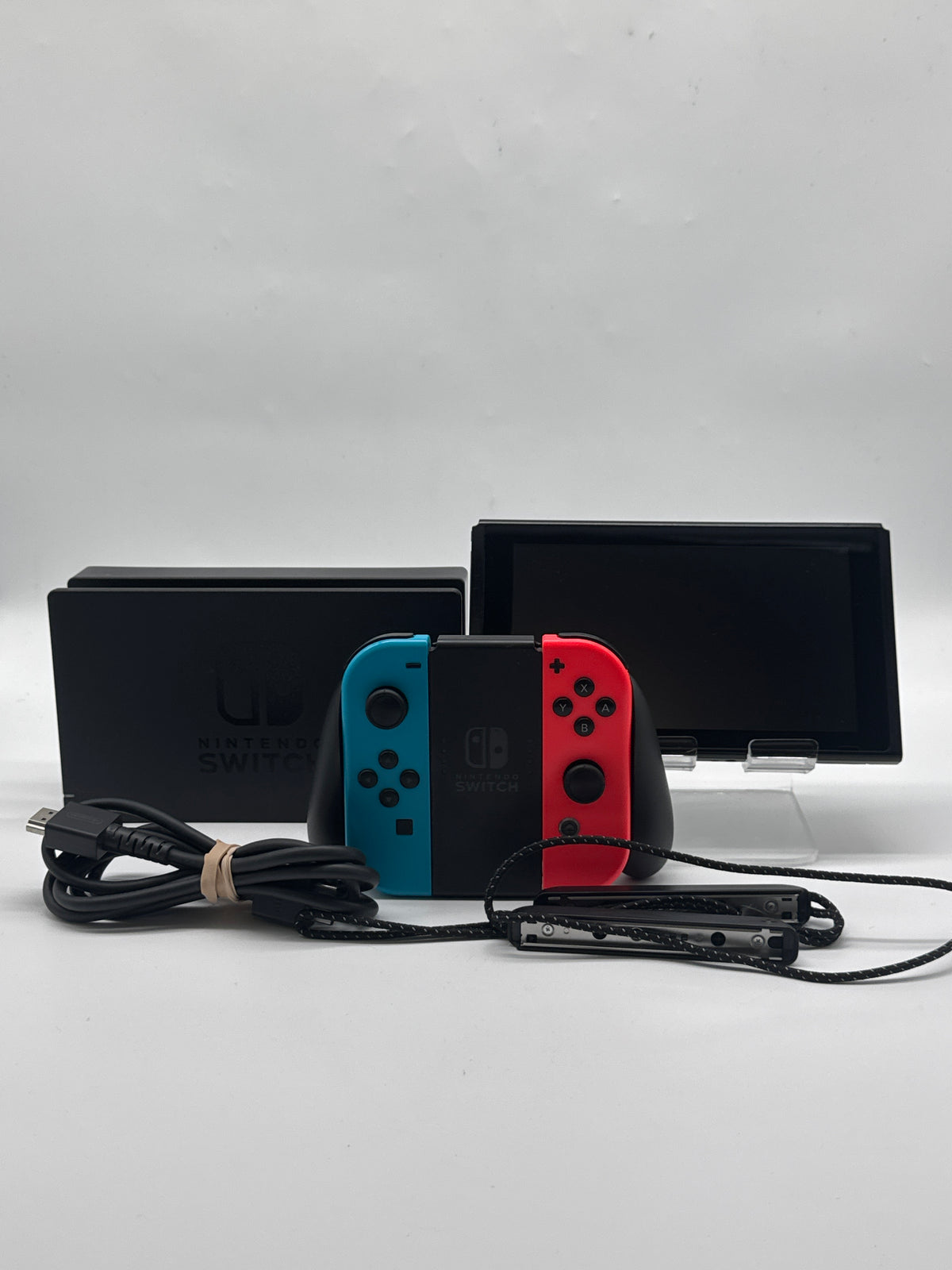 Nintendo Switch HAC-001 32GB Black w/ Joy-Cons Dock HDMI Cable - Used