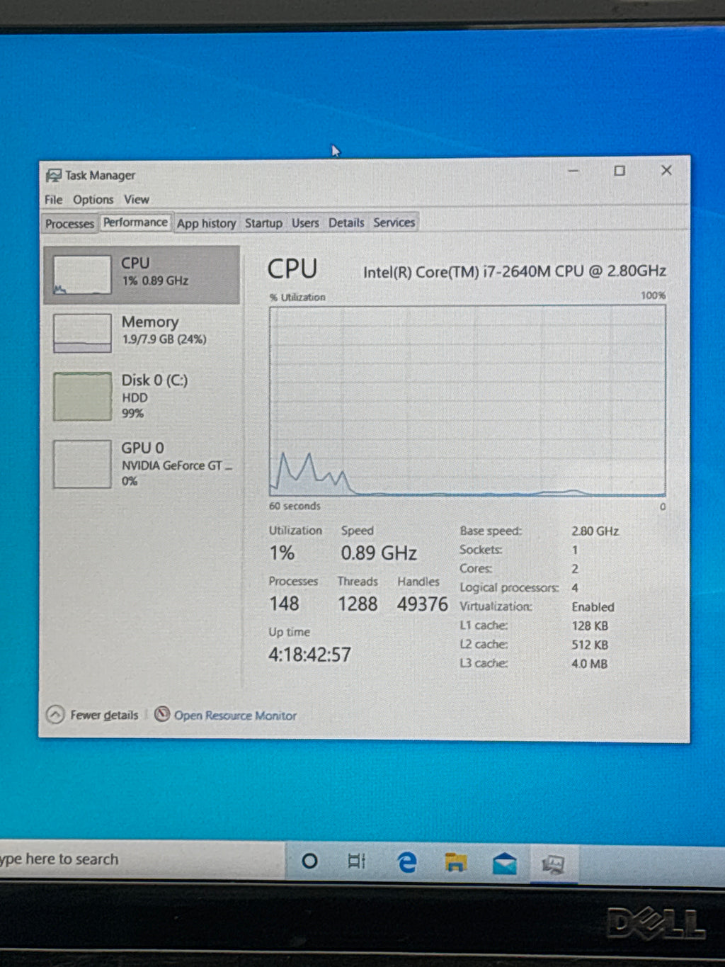 Dell XPS 15Z i7 2nd Gen 8GB RAM 750GB SSD Silver Laptop (Read DESC)
