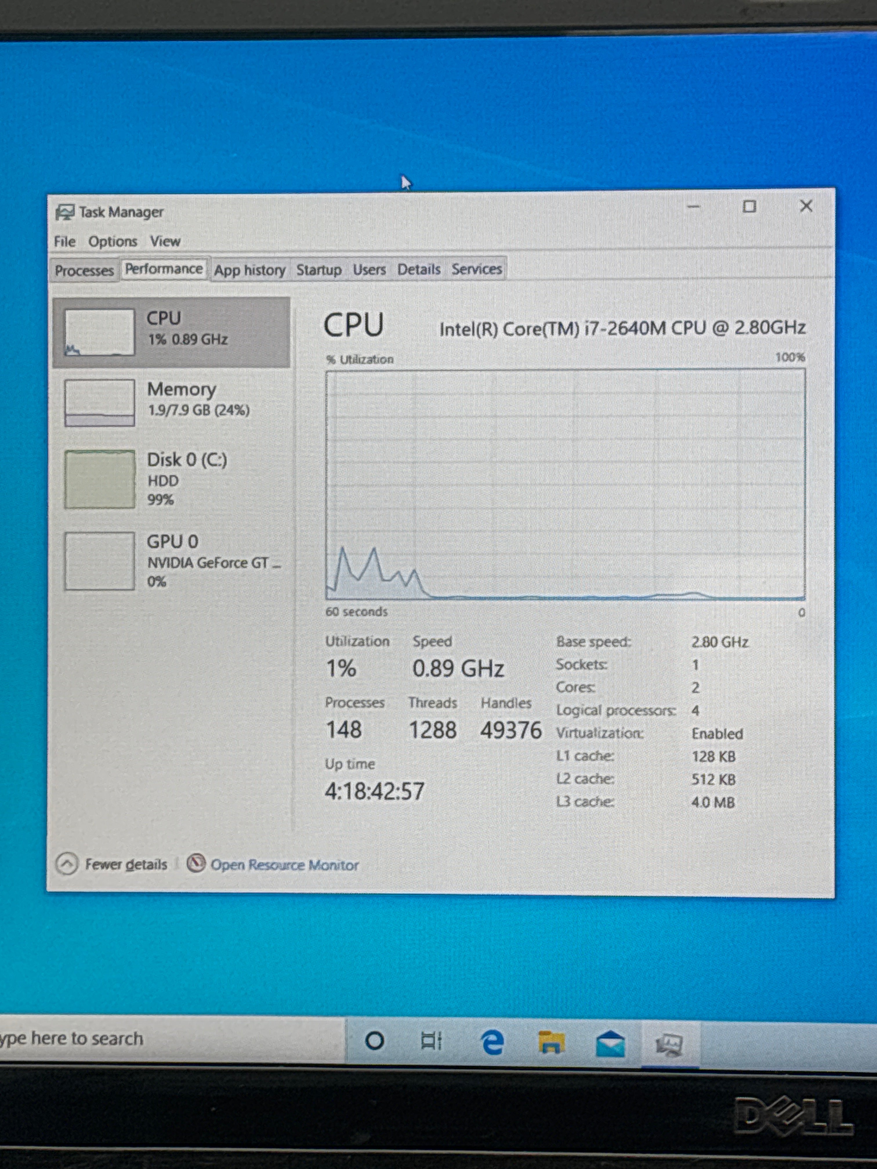 Dell XPS 15Z i7 2nd Gen 8GB RAM 750GB SSD Silver Laptop (Read DESC)