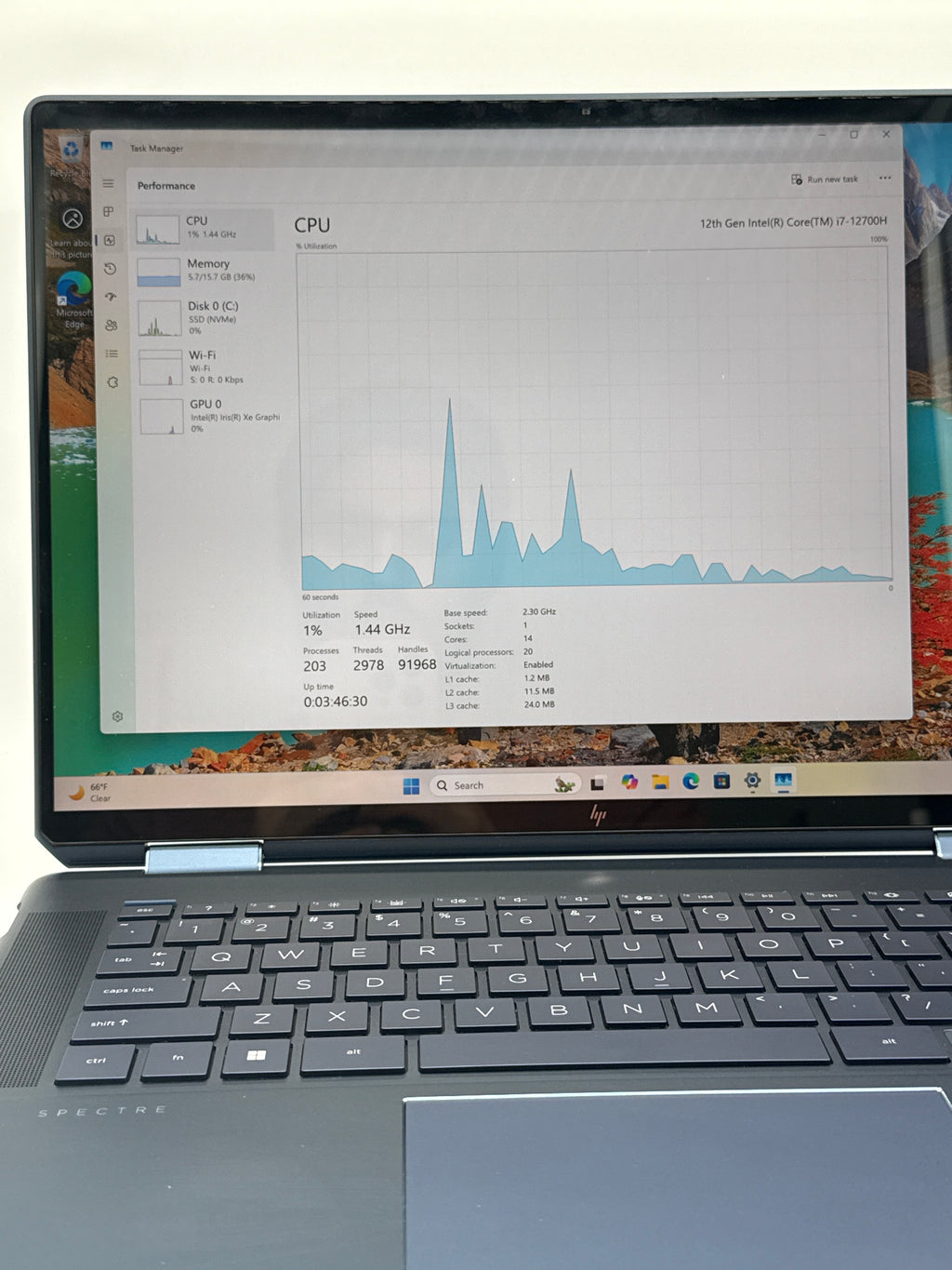 HP Spectre x360 i7-12700H 16GB 512GB SSD 3K Touch
