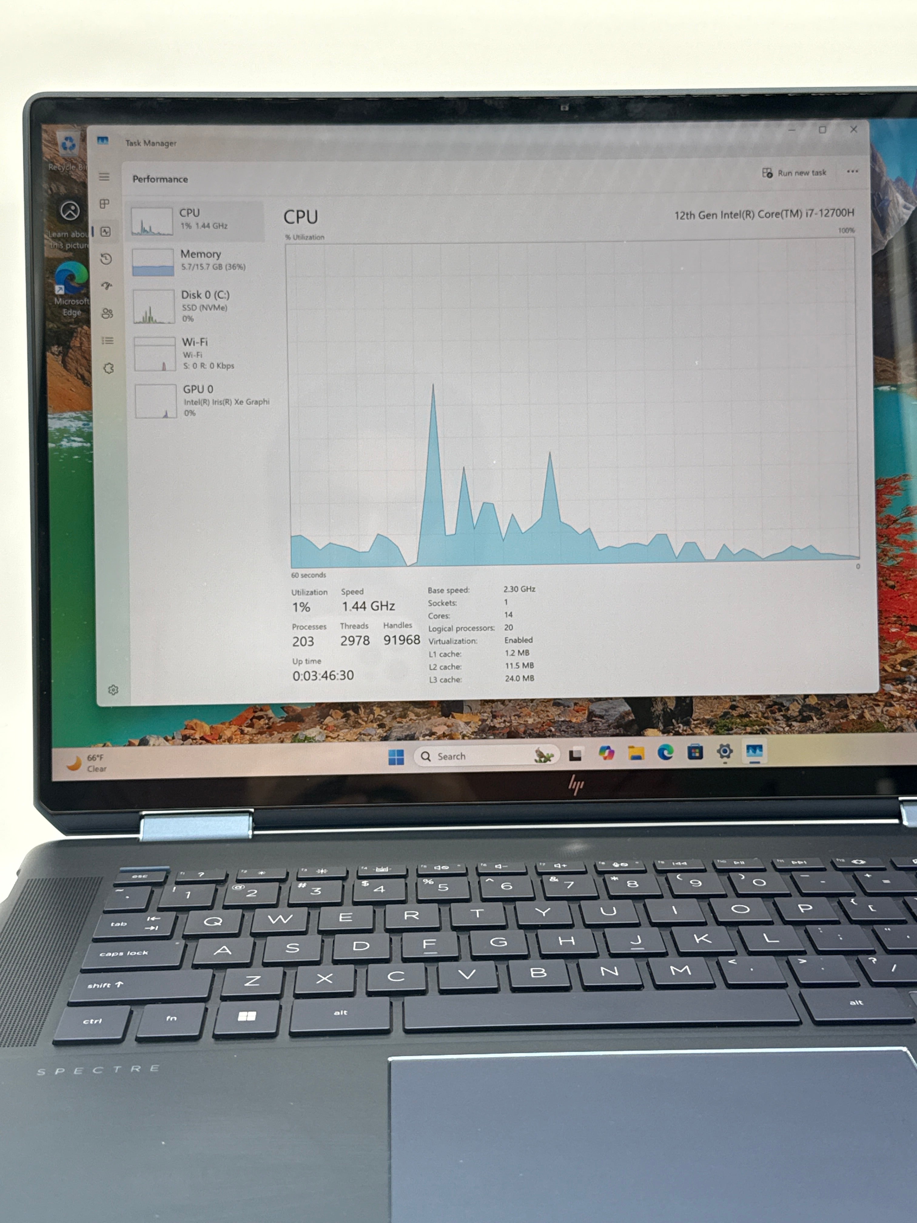 HP Spectre x360 i7-12700H 16GB 512GB SSD 3K Touch
