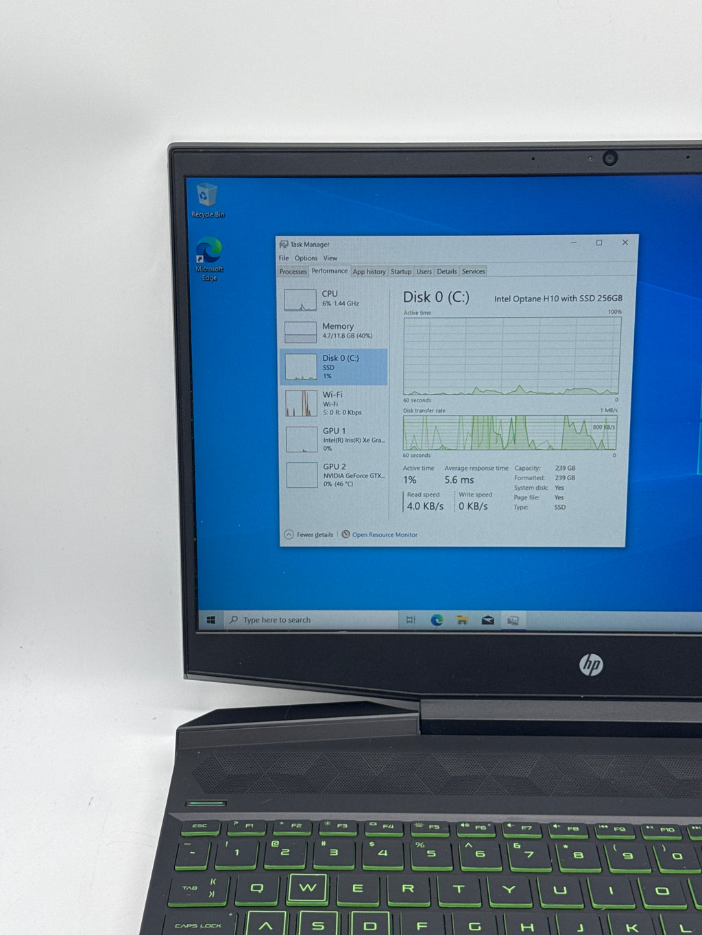 HP Pavilion 15t-dk200 i5-11300H 12GB RAM 256GB SSD GTX 1650