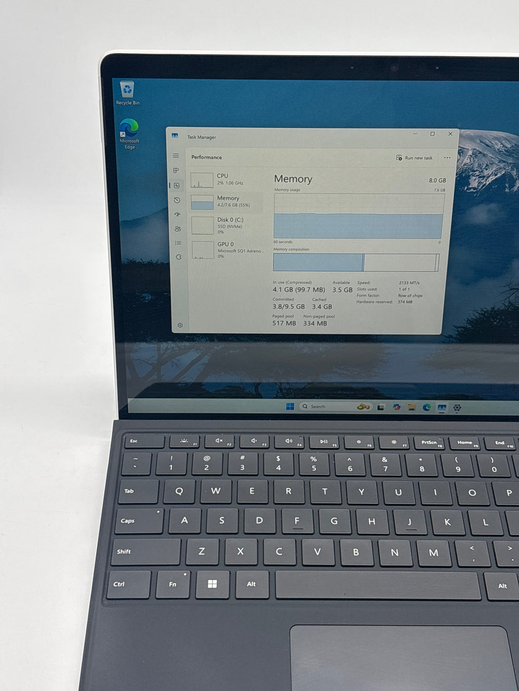 Microsoft Surface Pro X 2010 SQ1 8GB RAM 128GB SSD
