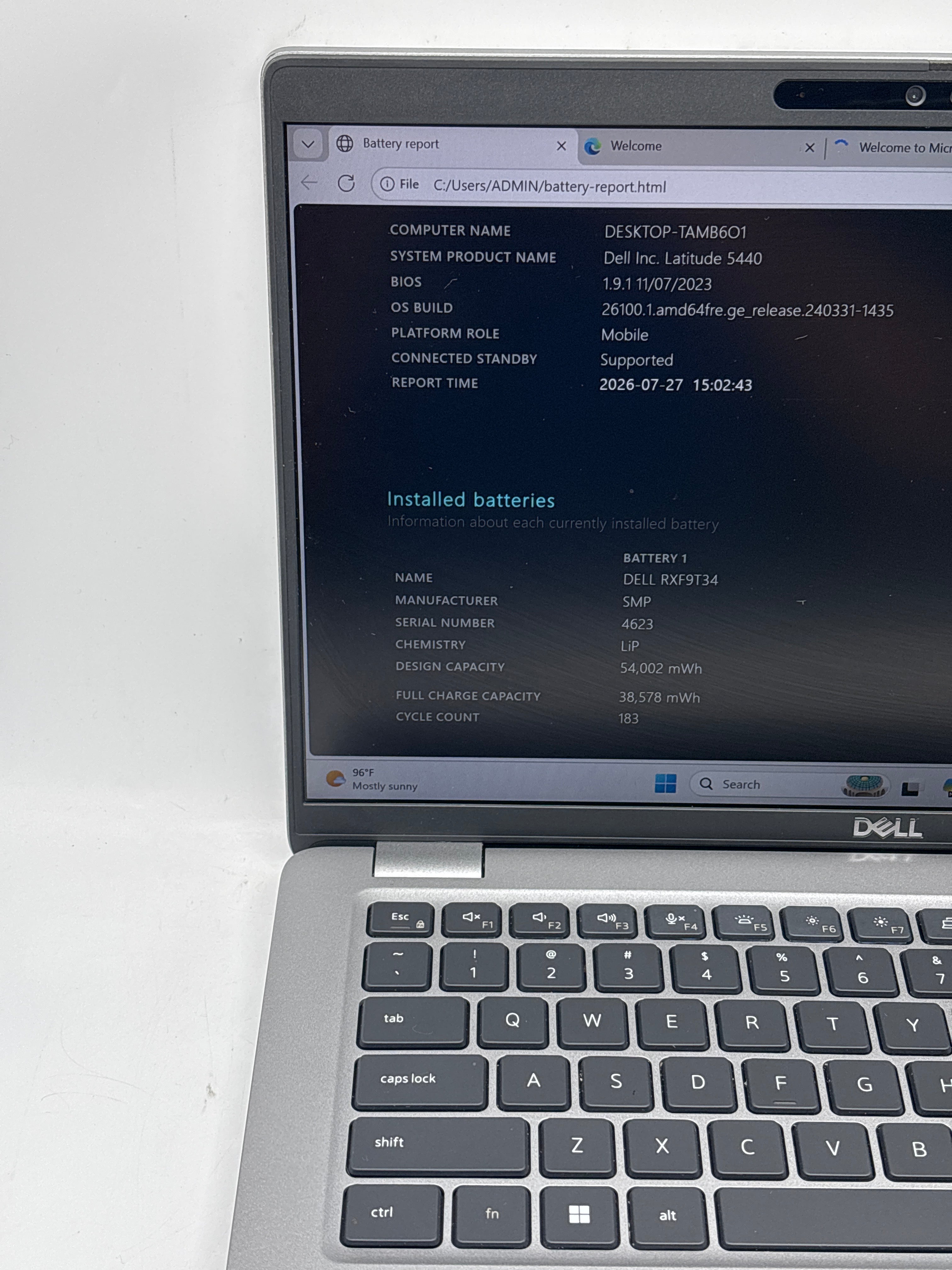 Dell Latitude 5440 14" i5-1335U 16GB RAM 256GB SSD Gray - Used