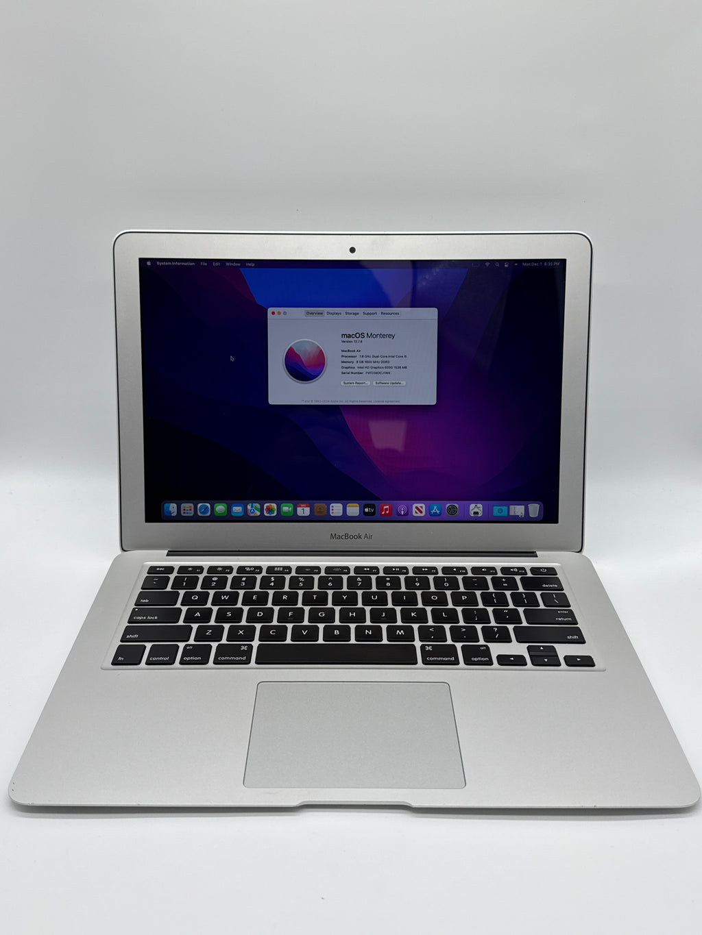 Apple MacBook Air 13" A1466 2017 Intel i5 8GB RAM 128GB SSD Silver