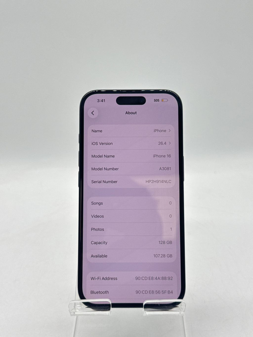 Apple iPhone 16 (A3081) 128GB Black T-Mobile - Used