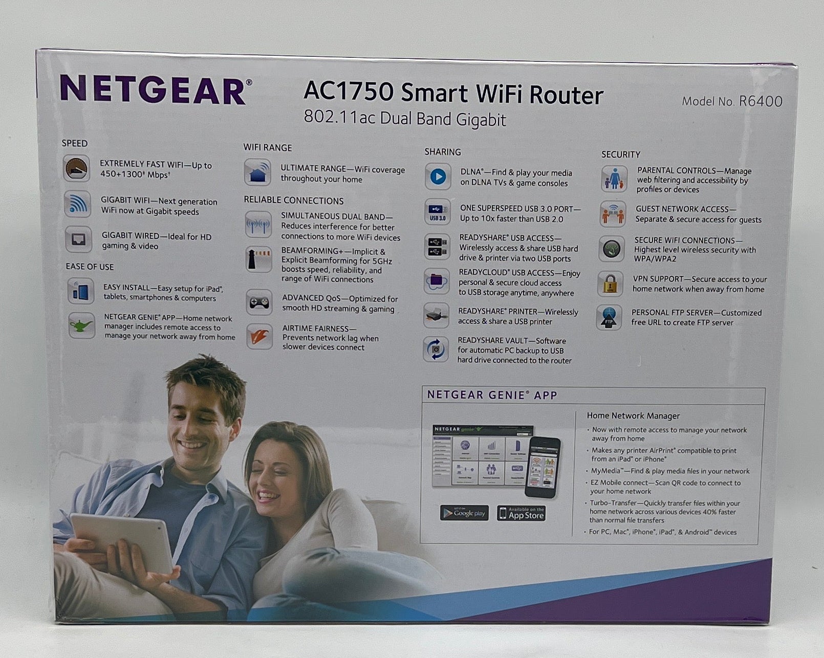 Netgear AC1750 (R6400) Dual Band Router - New In Box