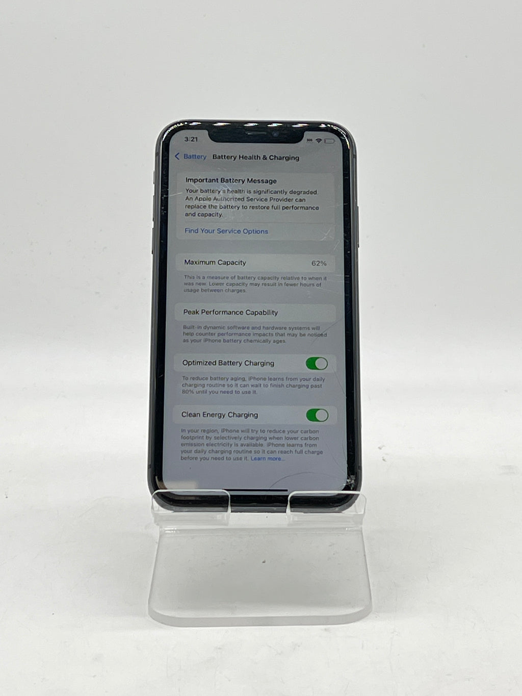 Apple iPhone 11 6.1" 64GB Network Unlocked Black - Front Screen Damage