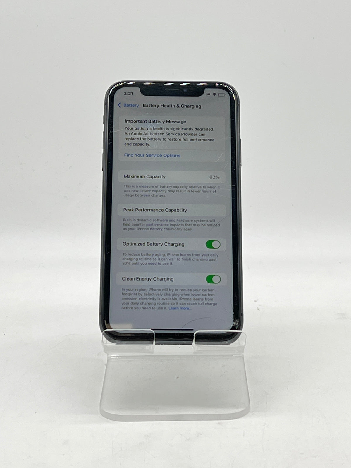 Apple iPhone 11 6.1" 64GB Network Unlocked Black - Front Screen Damage