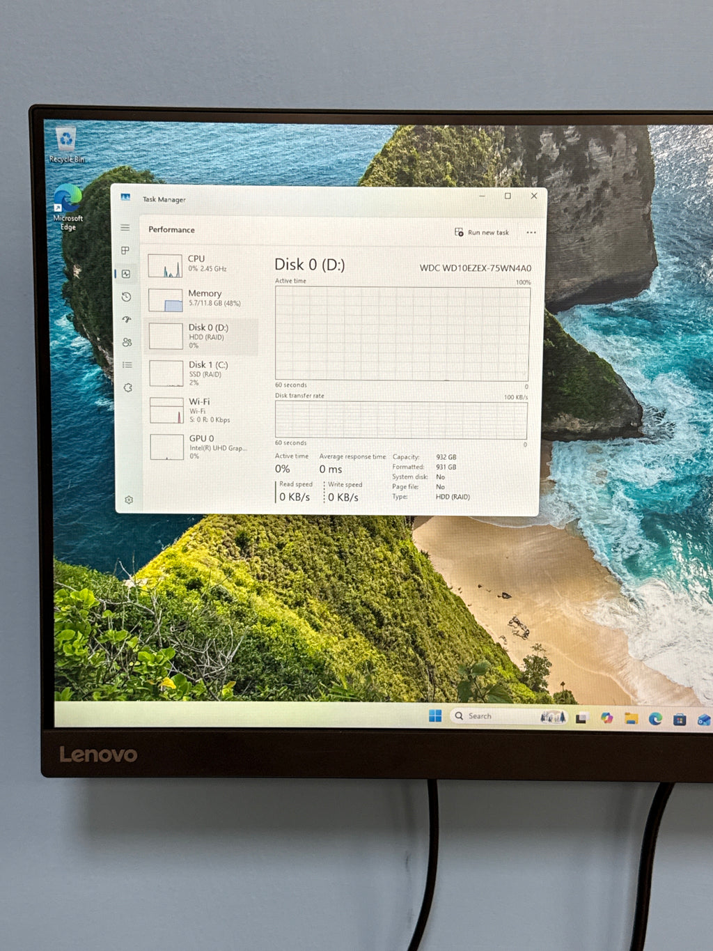 Dell Inspiron 3670 Desktop i5-9400 12GB RAM 1TB HDD + 112GB SSD