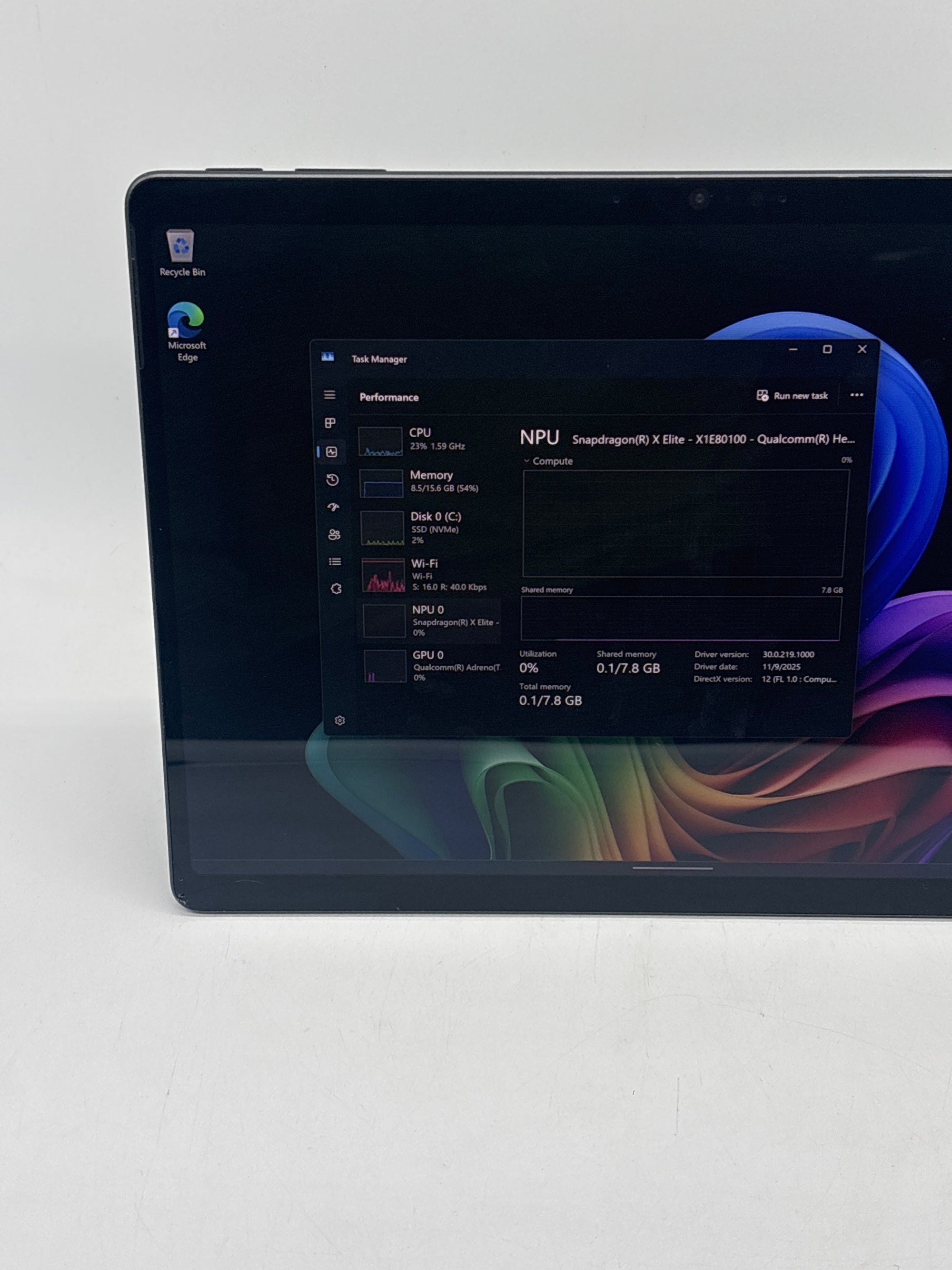 Microsoft 11th Edition 2076 Snapdragon X12 Core 16GB RAM 512GB SSD - Cracked Screen