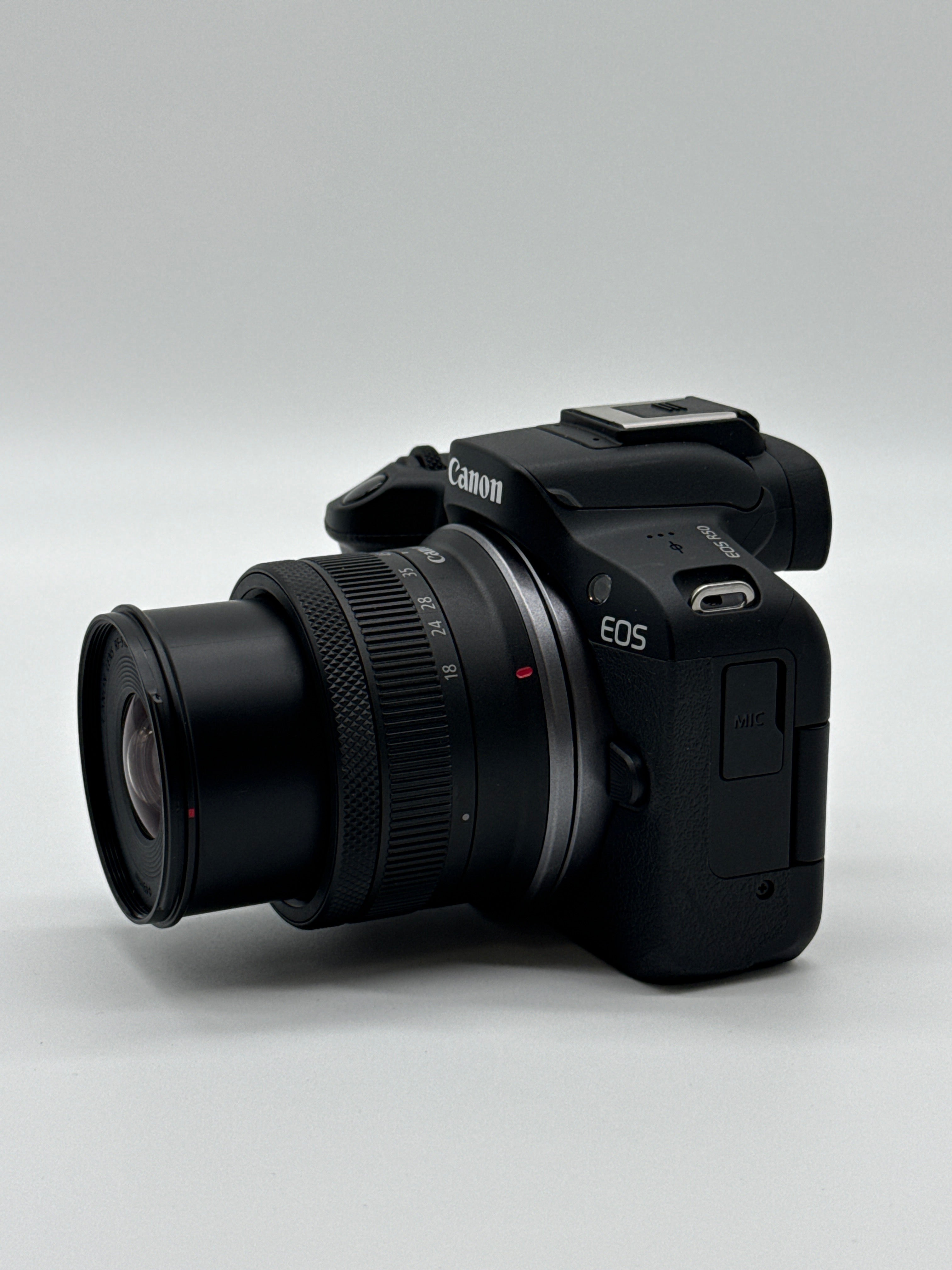 Canon EOS R50 Black 24.2MP Mirrorless Digital Camera with Accessories