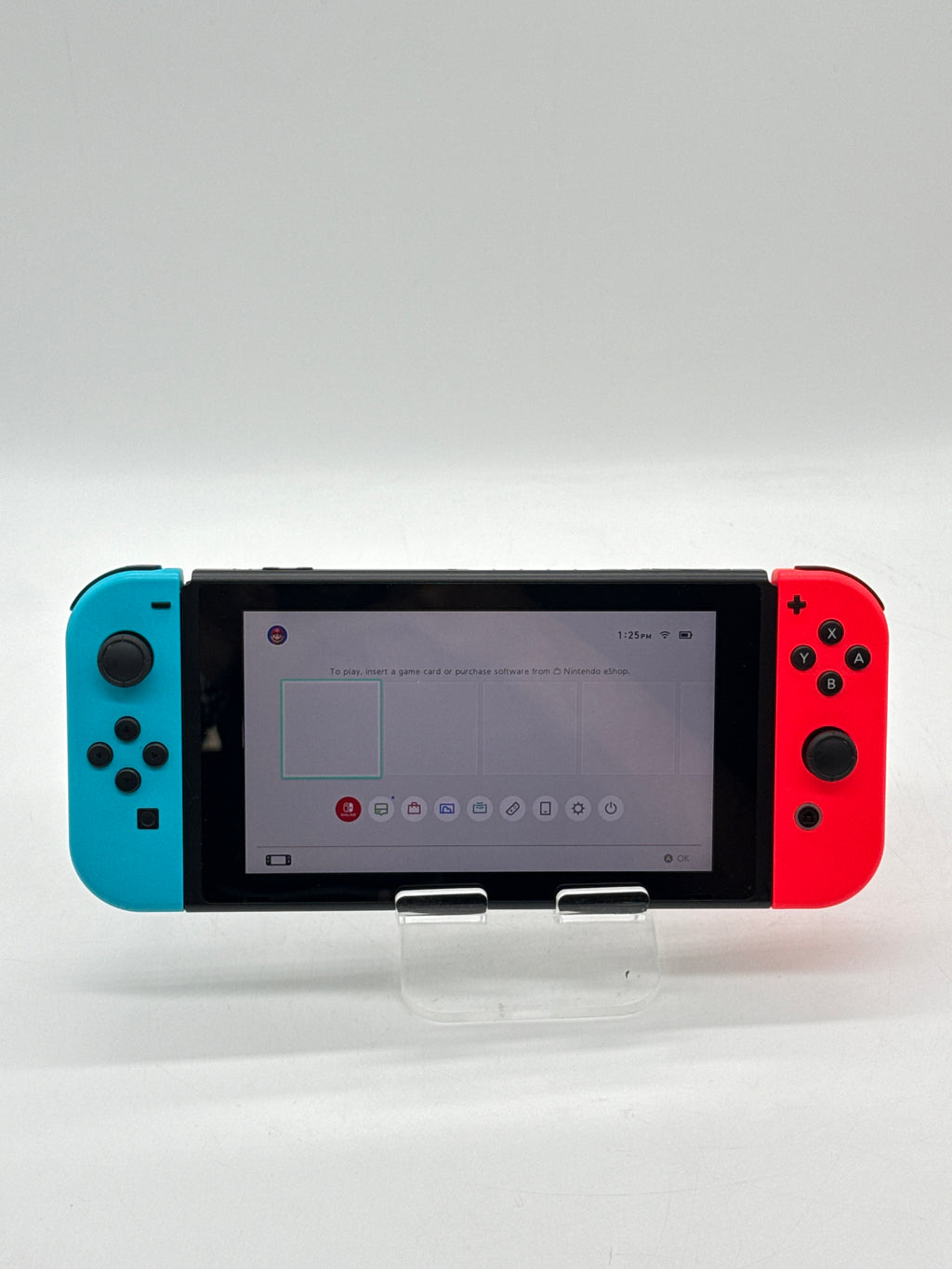 Nintendo Switch V2 HAC-001(-01) w/ Red and Blue Joycons and Games - Used with Box