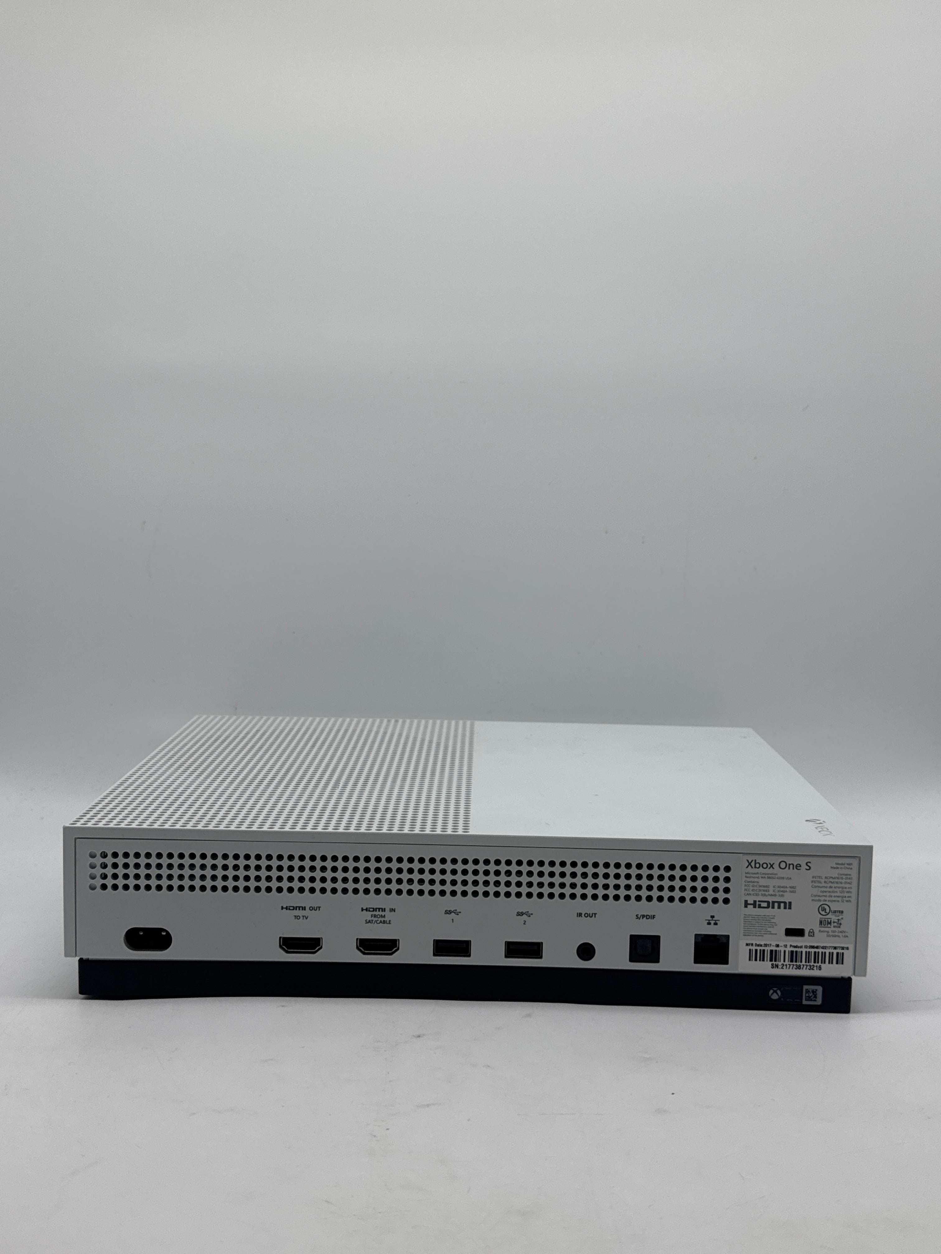 Microsoft Xbox One S 1681 1TB White Console w/ Controller Power HDMI Cable Used
