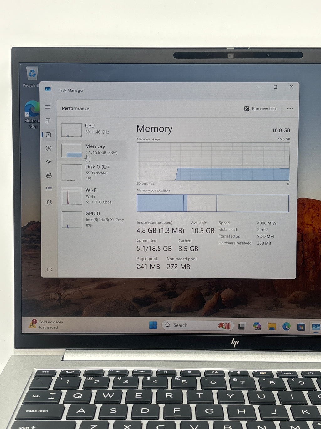 HP EliteBook 840 G9 14-inch i7-1255U 16GB RAM 512GB Silver - Used