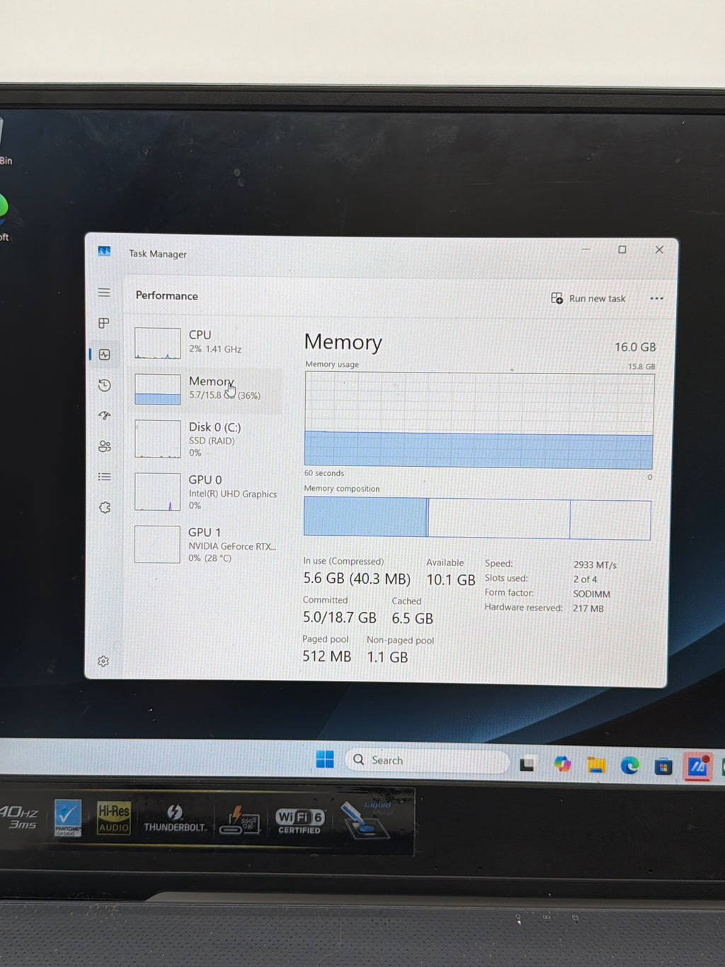 ASUS ROG Zephyrus M15 I7-10750H 1TB SSD 16GB RTX 2070 Max Q