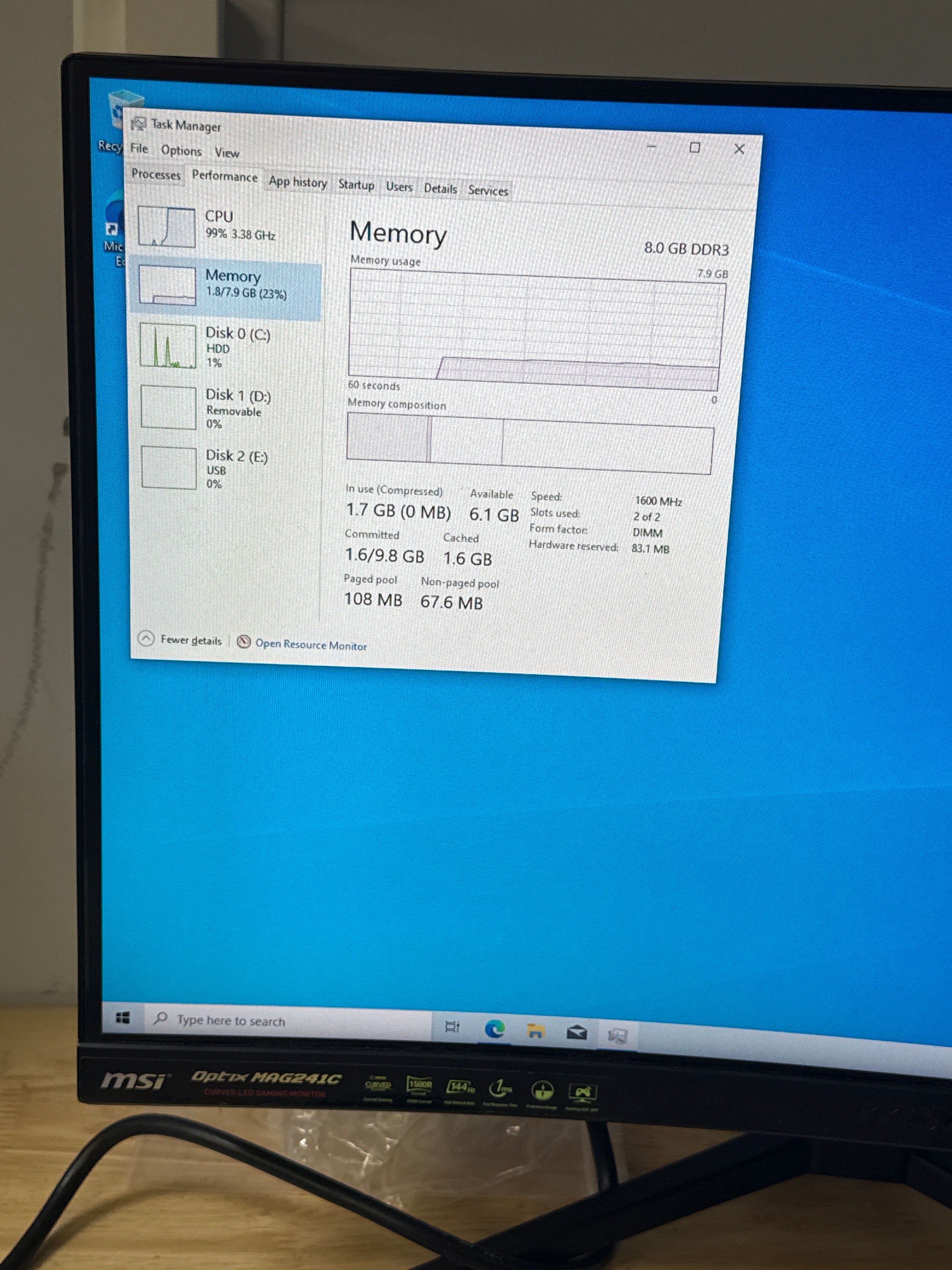 Dell Inspiron 3847 i3-4130 8GB RAM 1TB HDD
