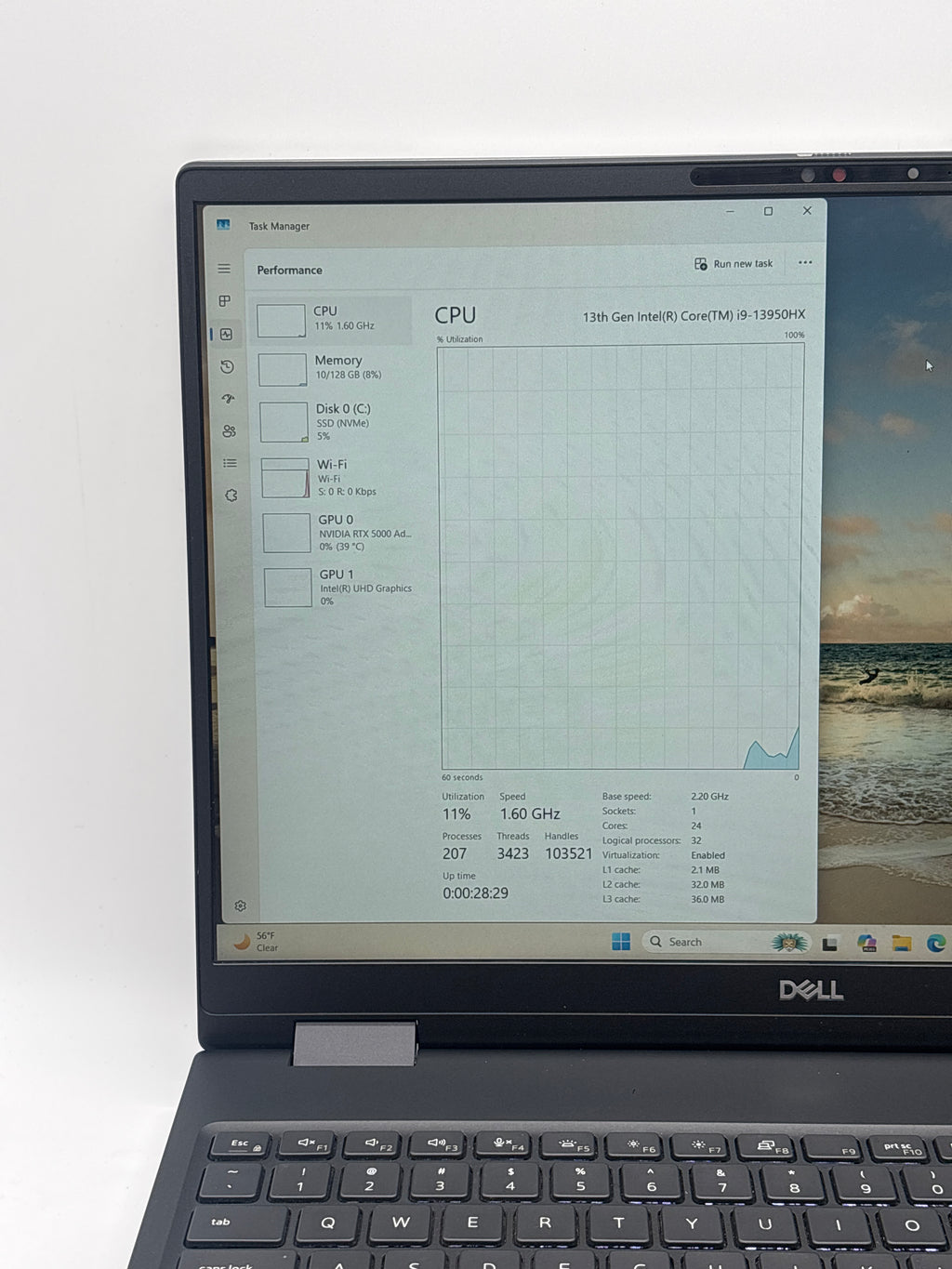 Dell Precision 7680 i9 13950HX 128GB RAM 1TB SSD - Warranty (Jan 2028)