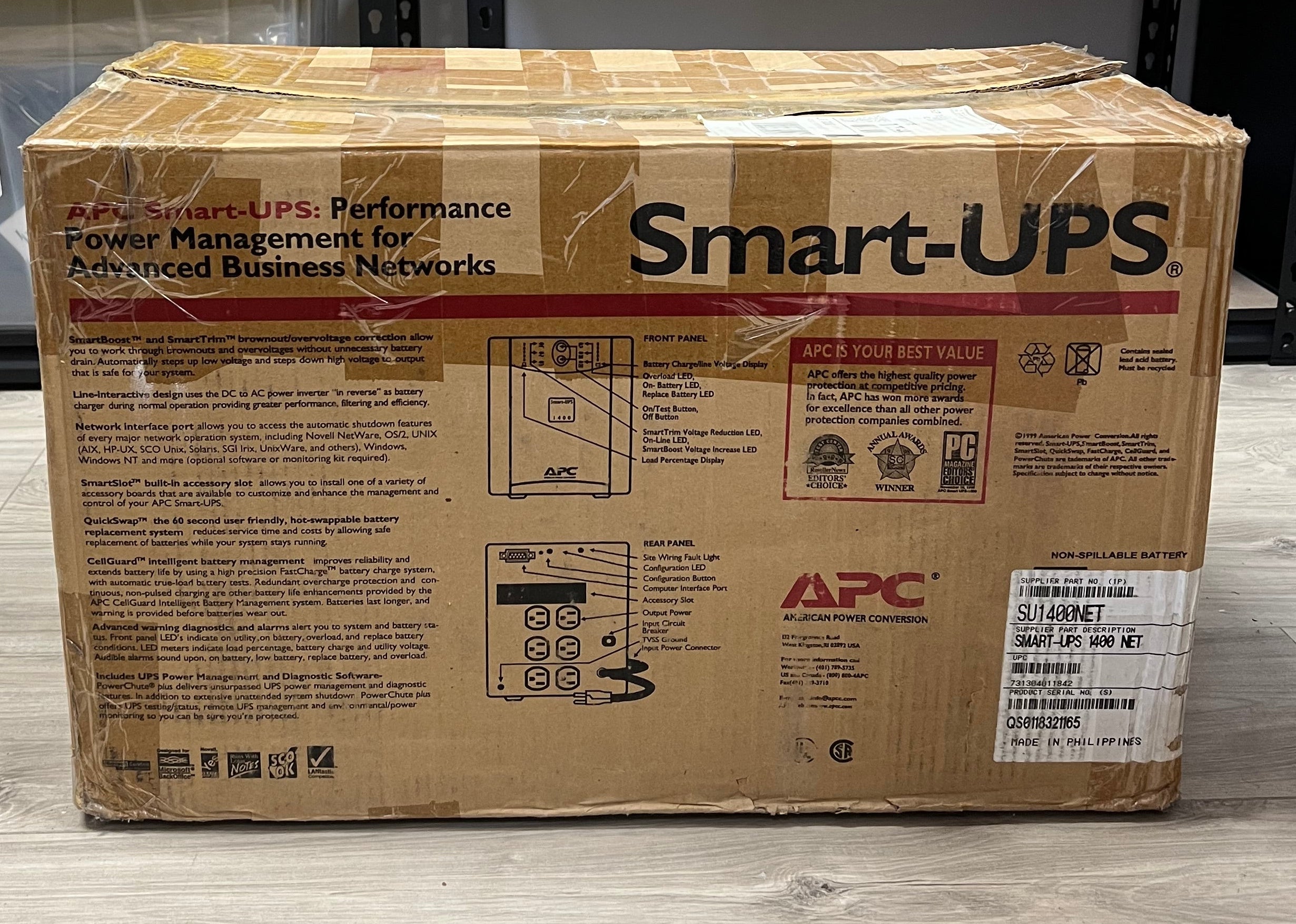 APC Smart UPS SU1400NET UPS - Open Box