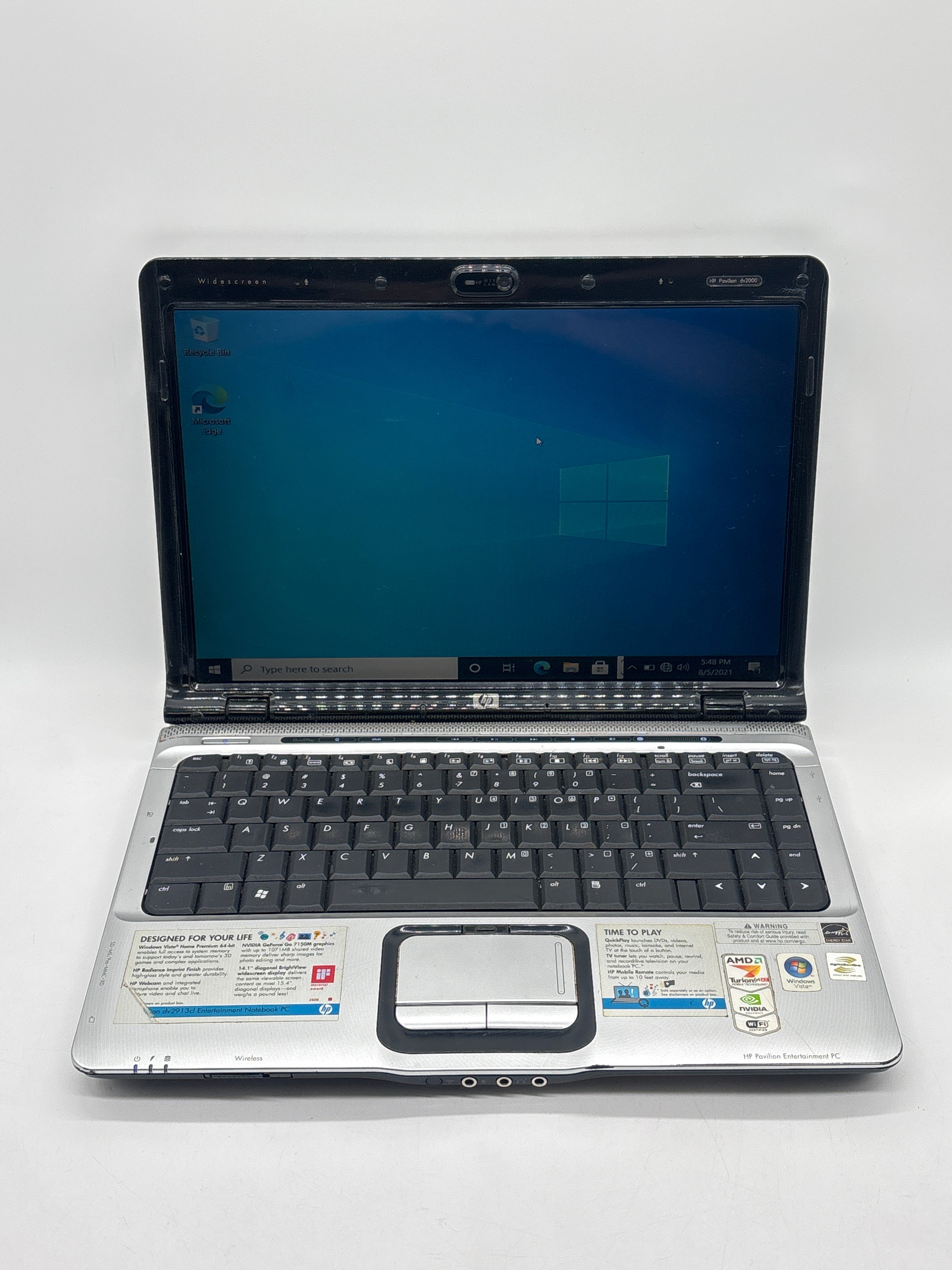 HP Pavillion dv2000 AMD Turion 64 X2 4GB RAM 500GB HDD