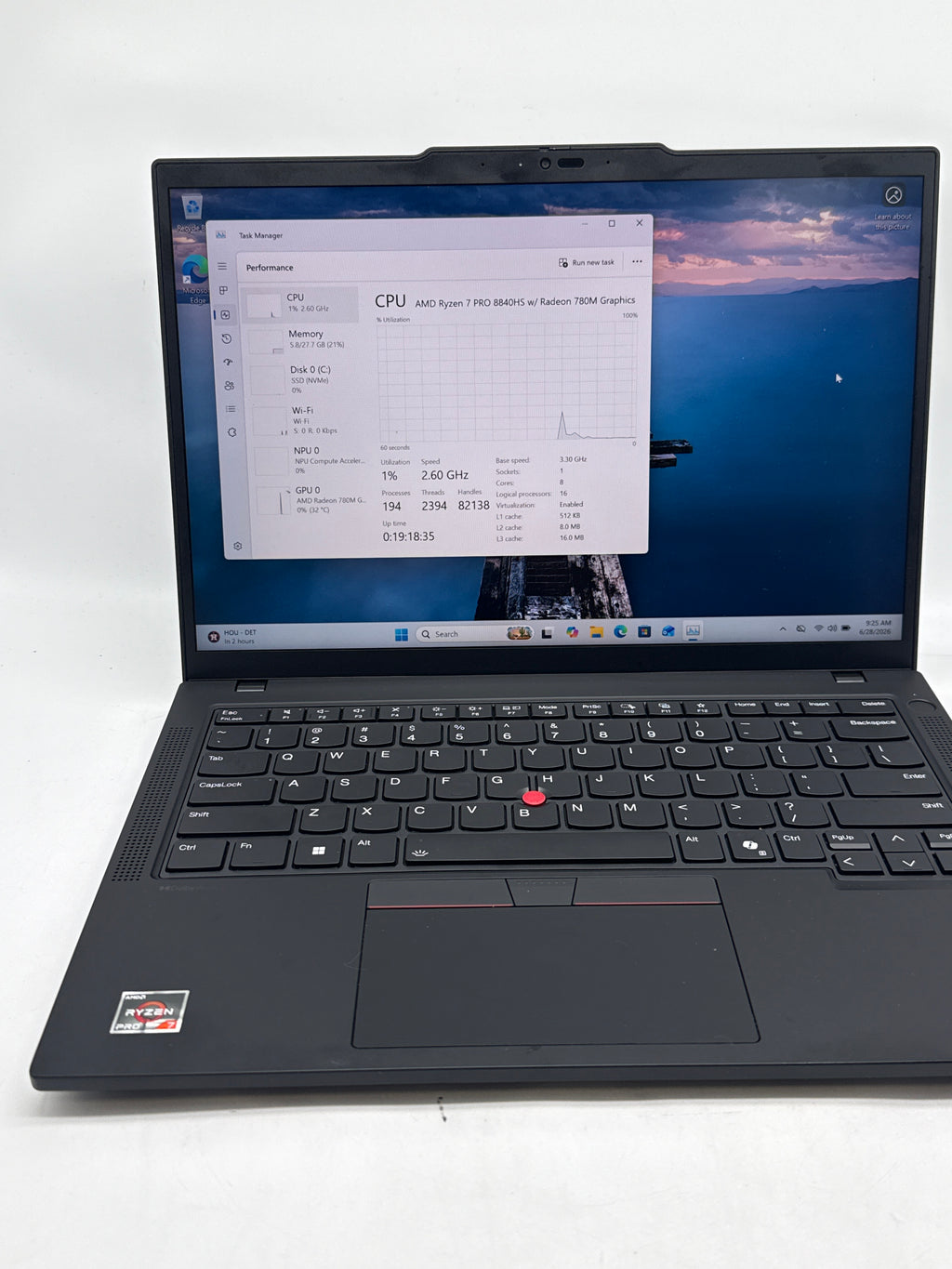 Lenovo ThinkPad P14s Gen 5 AMD Ryzen 7 Pro 8840HS 32GB Ram 2TB SSD - Used