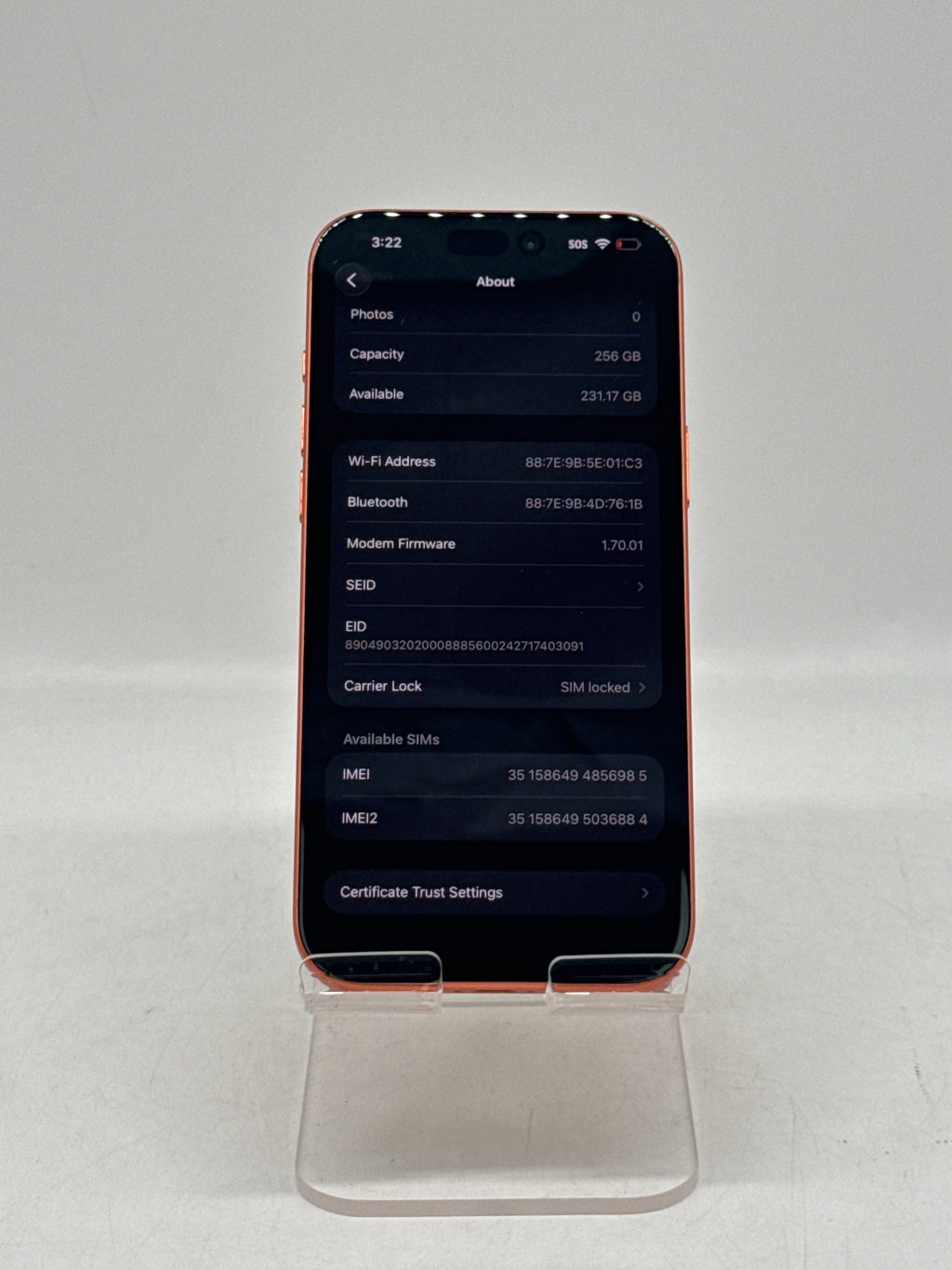 Apple iPhone 17 Pro Max MFXH4LL/A 256GB TMobile Orange - Network Locked