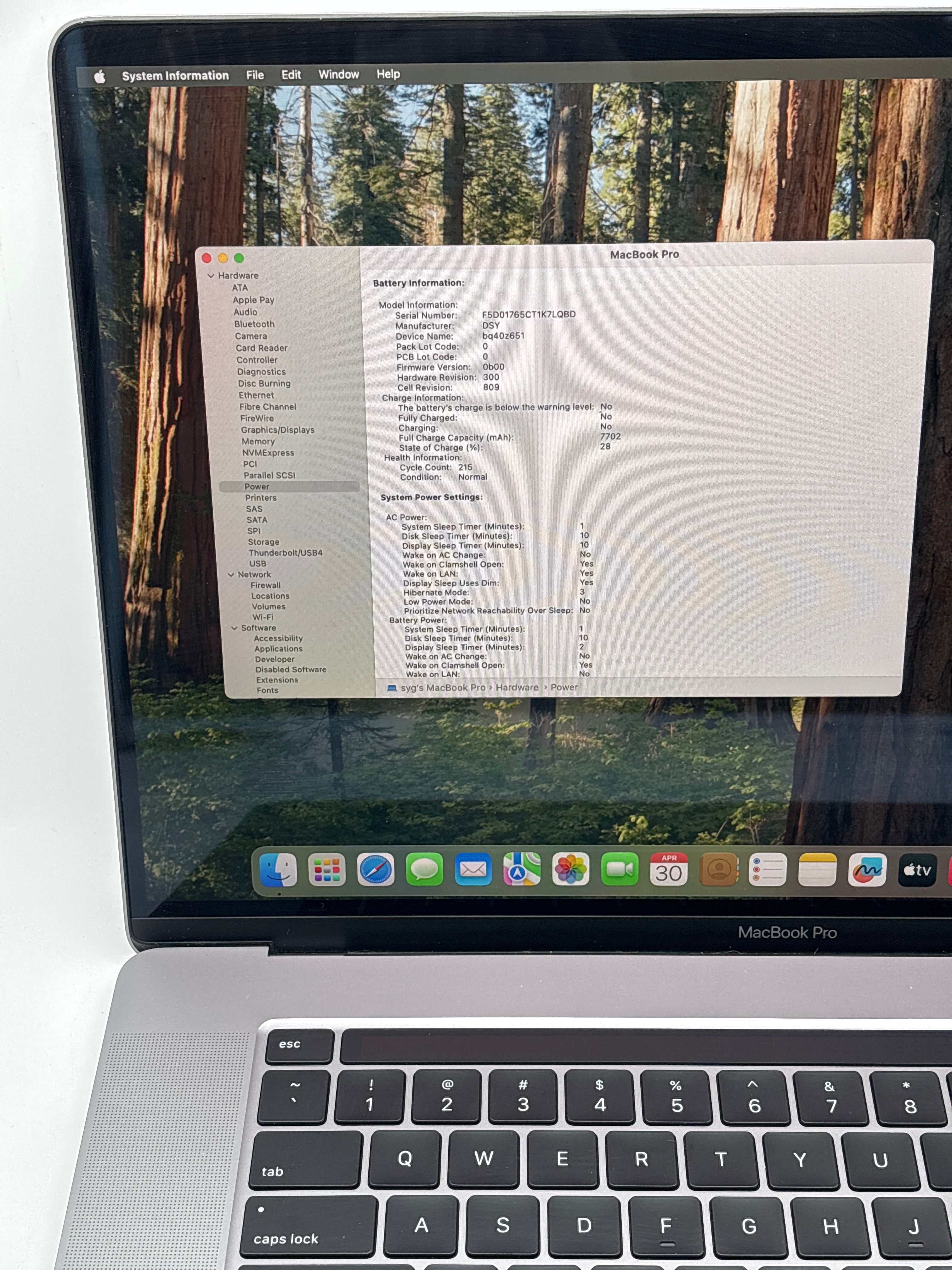 Apple MacBook Pro 16" A2141 2019 i7 16GB RAM 1TB SSD