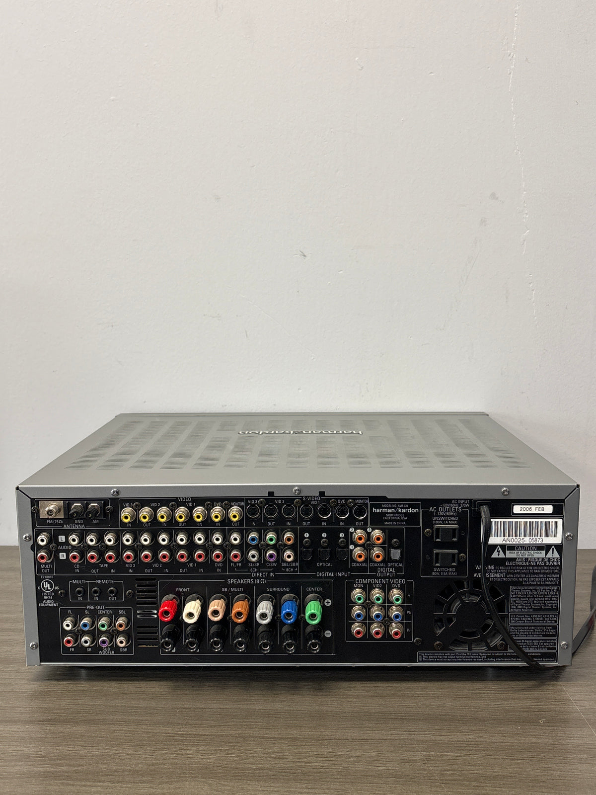 Harman Kardon AVR 335 7.1-Channel AV Receiver Dolby Digital DTS Grey - Used