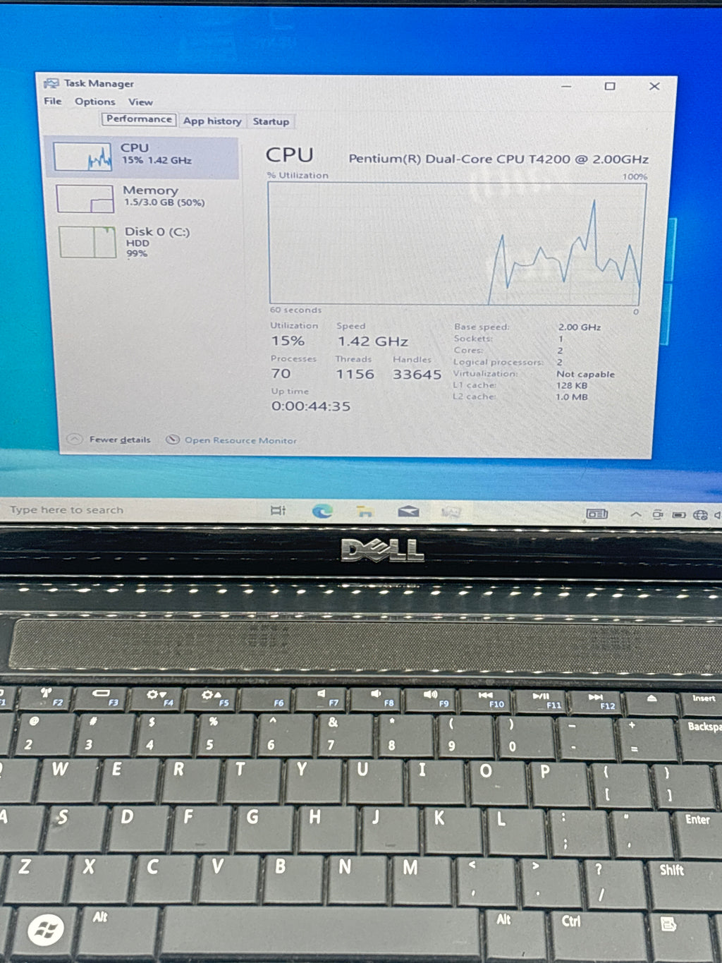 Dell Inspiron 1440 Intel Pentium 3 GB RAM 256GB SSD Blue