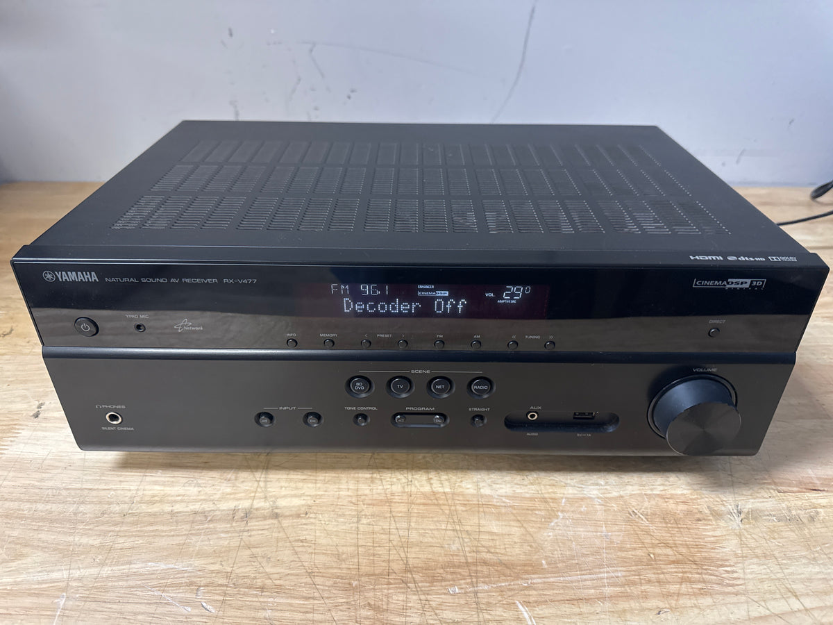 Yamaha RX-V477 5.1 Channel AV Receiver 80W per Channel 6x HDMI AirPlay - Used