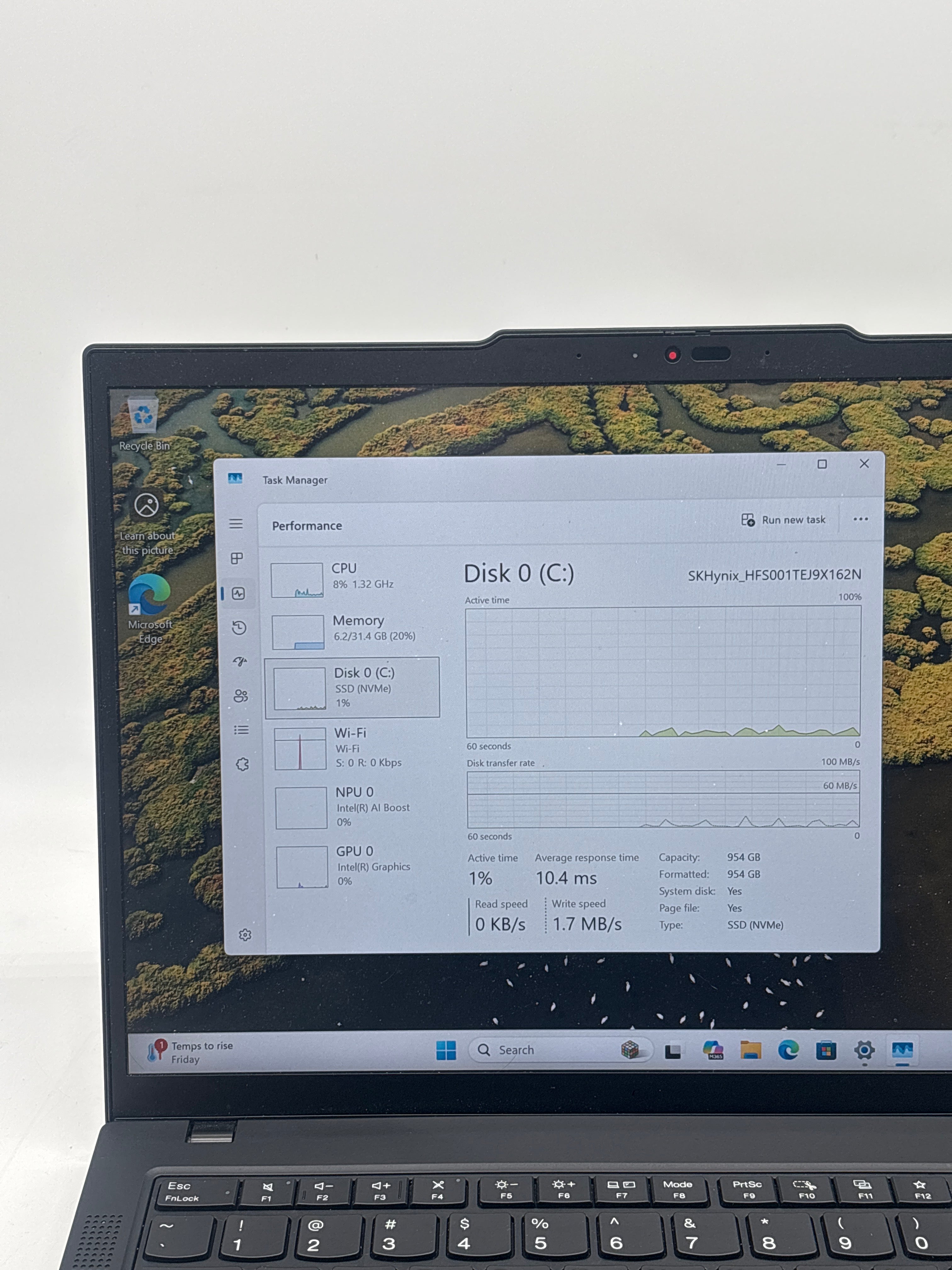 Lenovo ThinkPad T14 Gen 5 14-inch Ultra 7 165U 32GB 1TB Black Laptop - Used