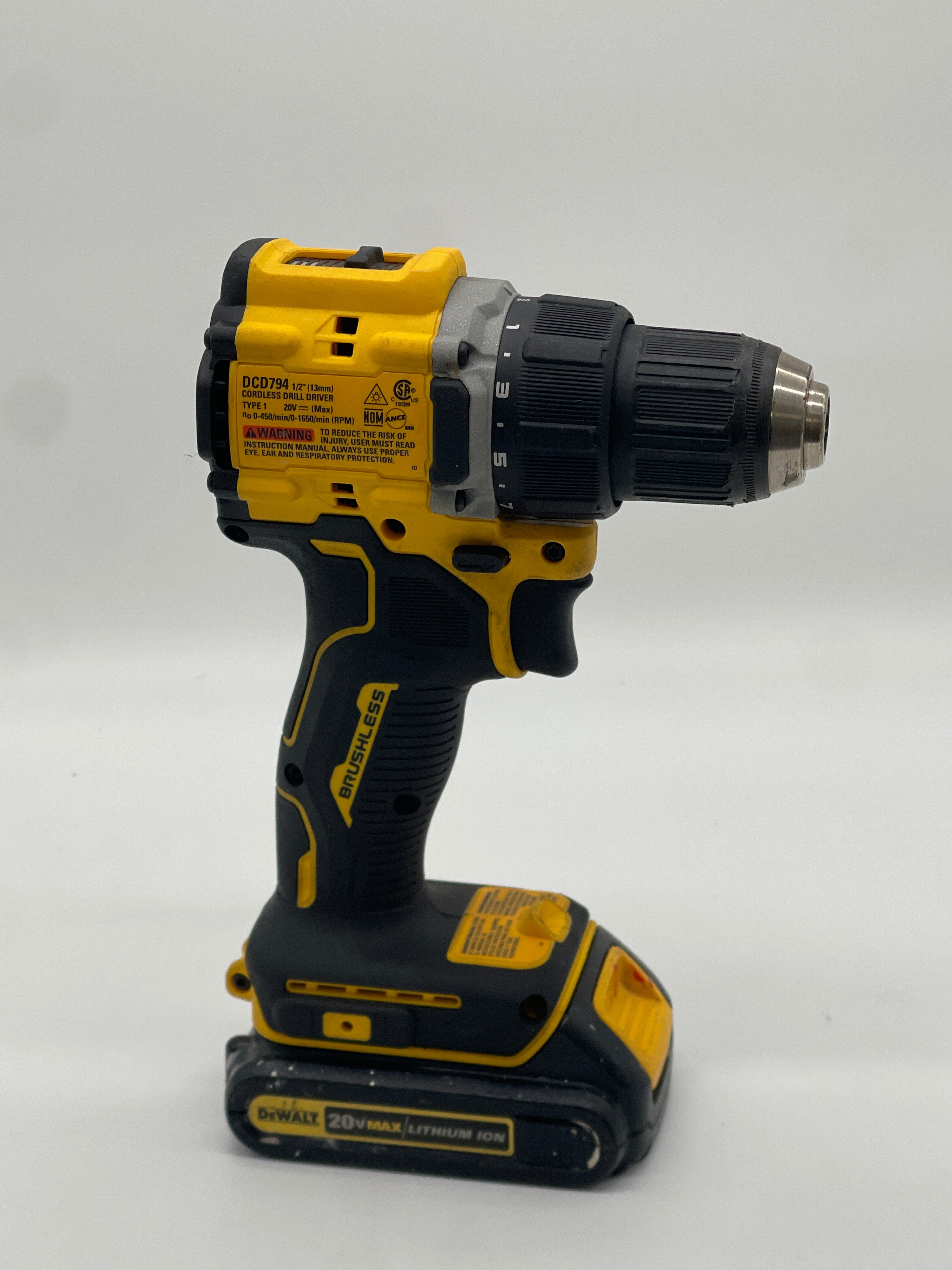 DeWalt DCD794 Atomic Compact Series 20V Max Drill 1/2 w/ Battery