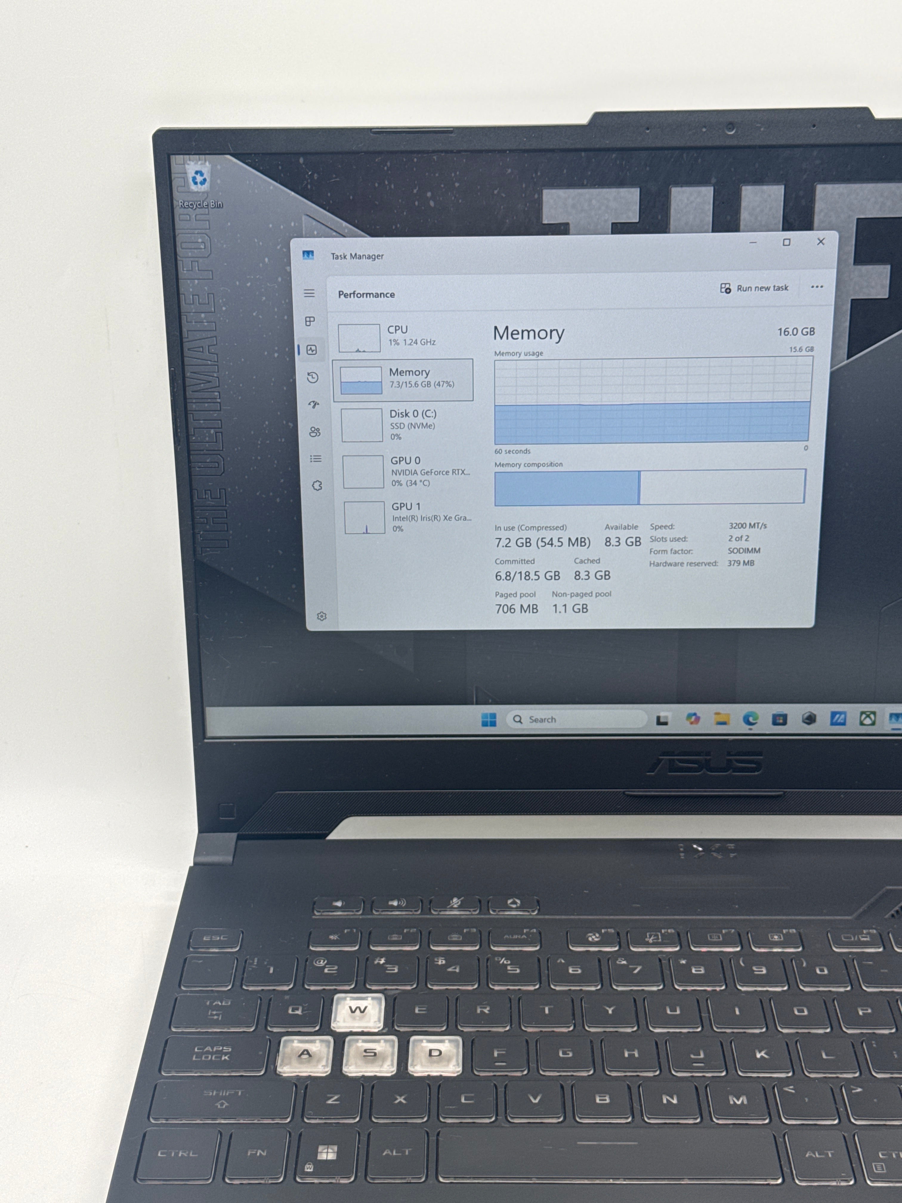 Asus TUF F15 FX507Z 15.6" i5-12500H 16GB RAM 512GB SSD GeForce RTX 3050