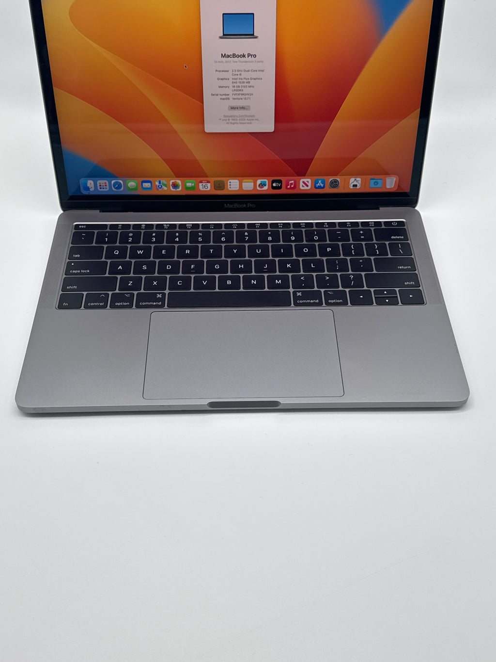 Apple MacBook Pro 13" A1708 2017 Core i5 16GB RAM 512GB SSD Space Gray - READ