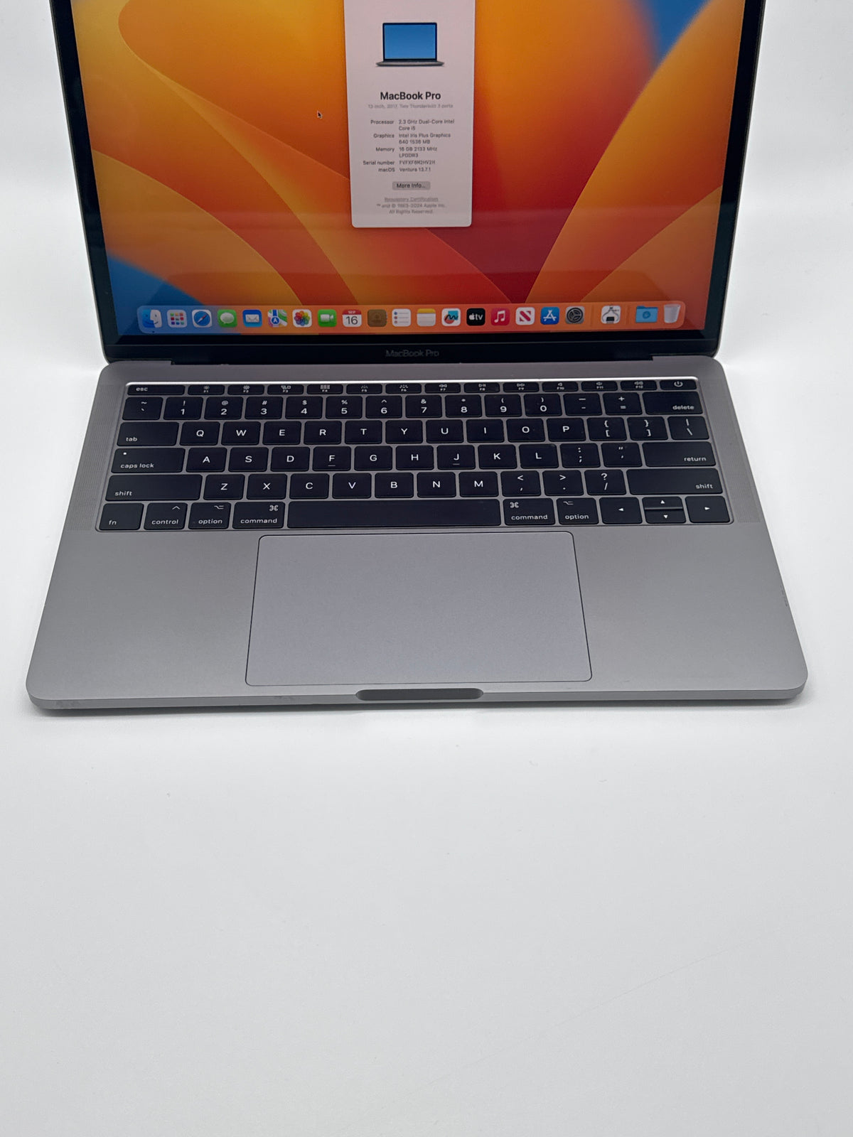 Apple MacBook Pro 13" A1708 2017 Core i5 16GB RAM 512GB SSD Space Gray - READ