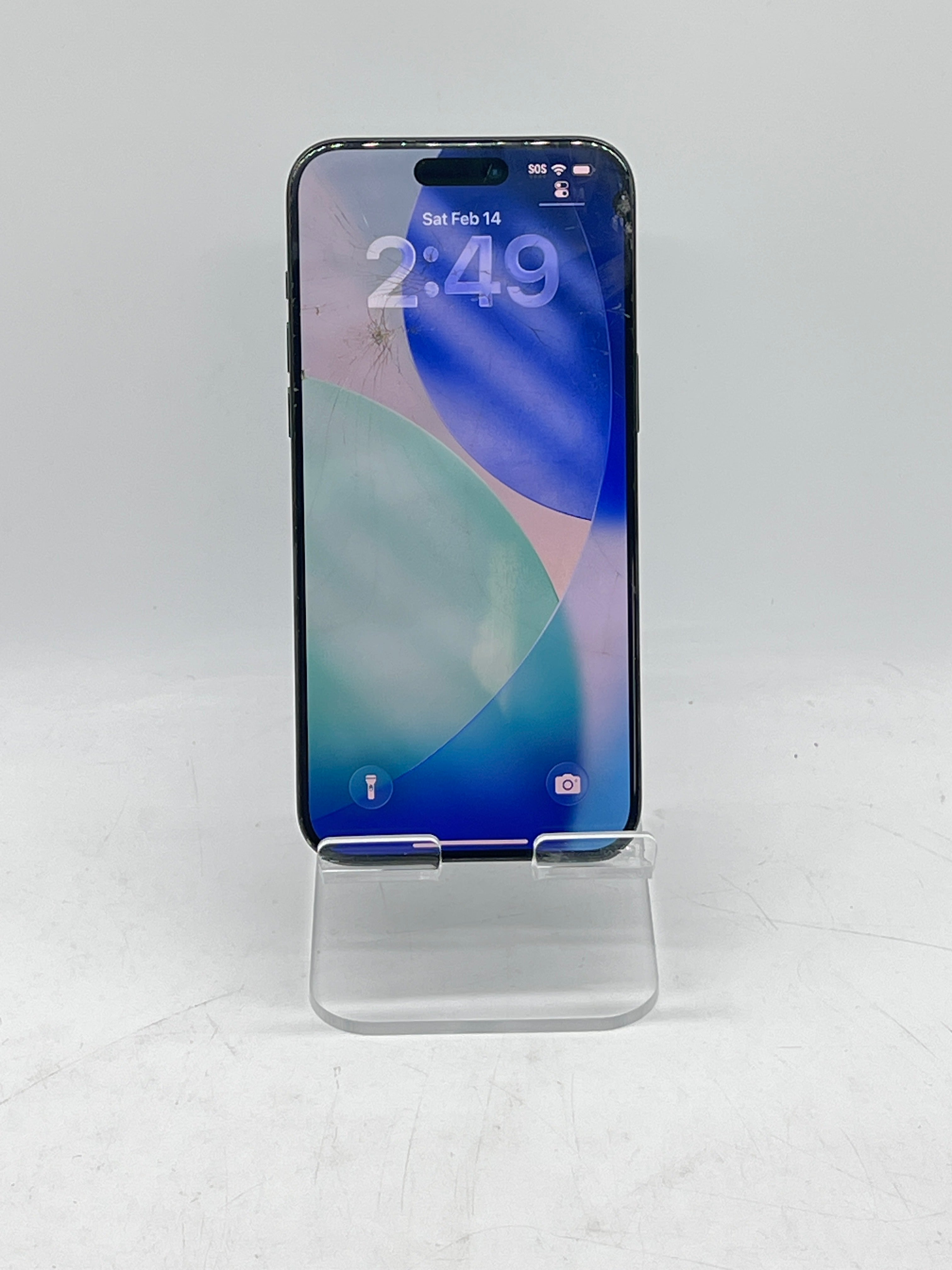 Apple iPhone 15 Pro Max 256 GB Cricket Blue Titanium - For Parts (Cracked Screen)