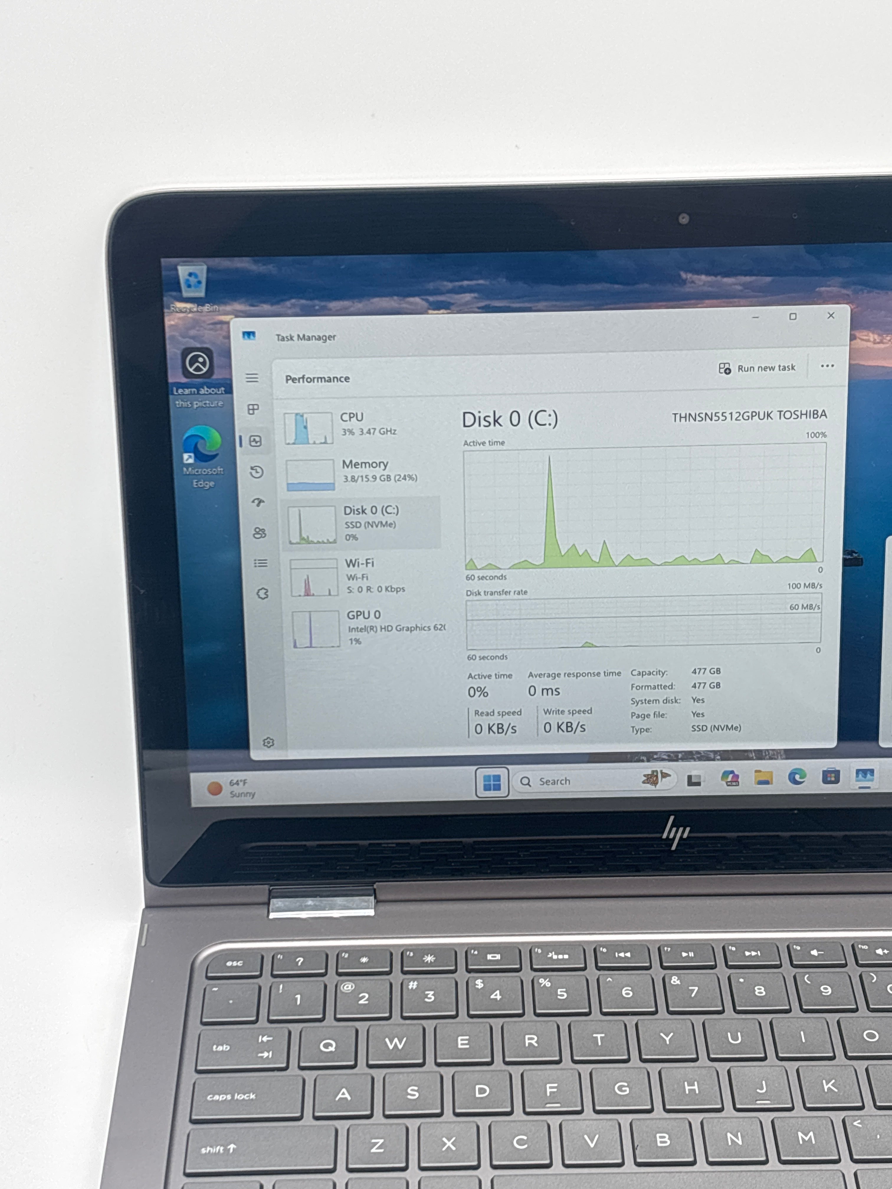 HP Envy x360 Convertible i7-7500U 16GB 512GB SSD - Used