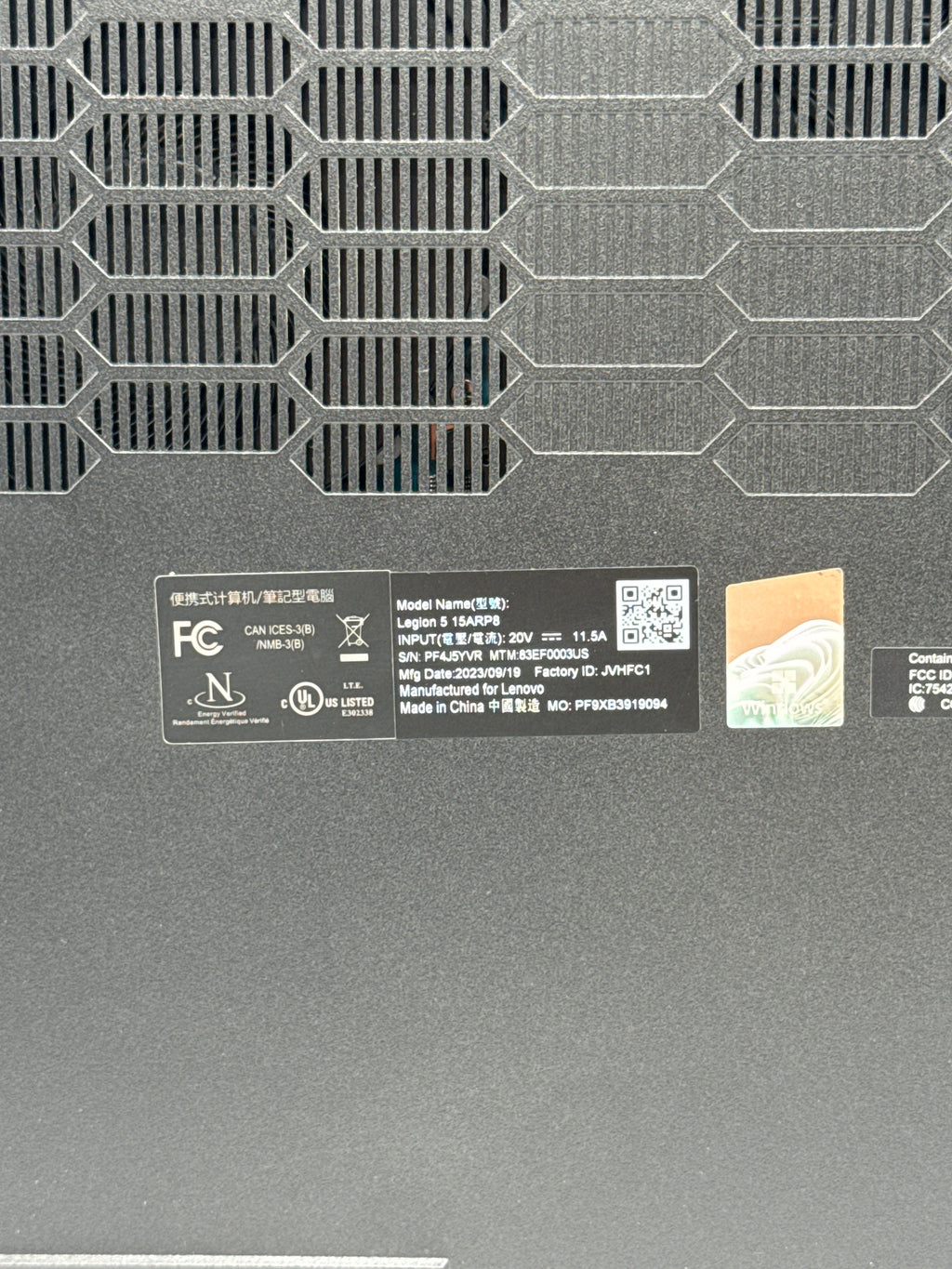 Lenovo Legion 5 15ARP8 Ryzen 7 7735HS 64GB RAM 1TB SSD RTX 4060