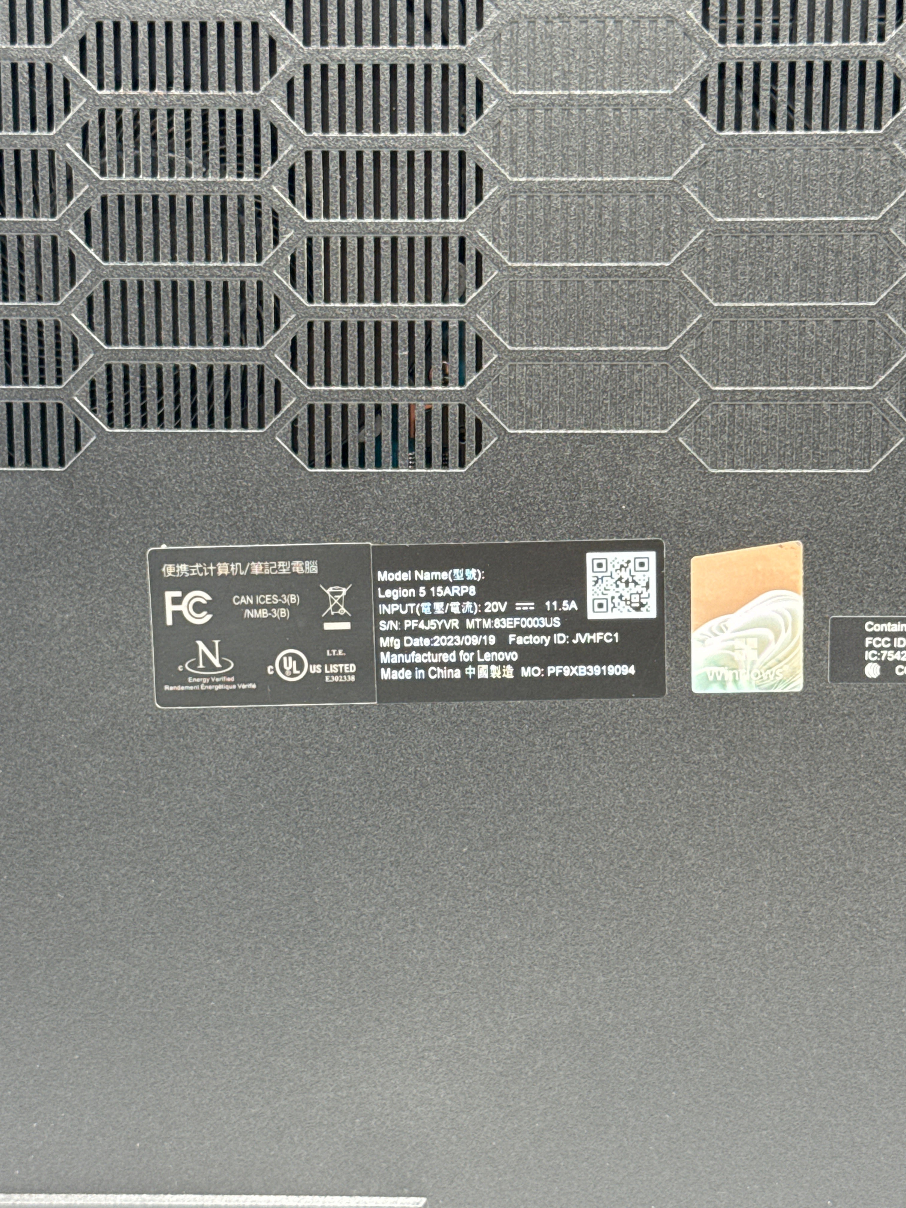 Lenovo Legion 5 15ARP8 Ryzen 7 7735HS 64GB RAM 1TB SSD RTX 4060