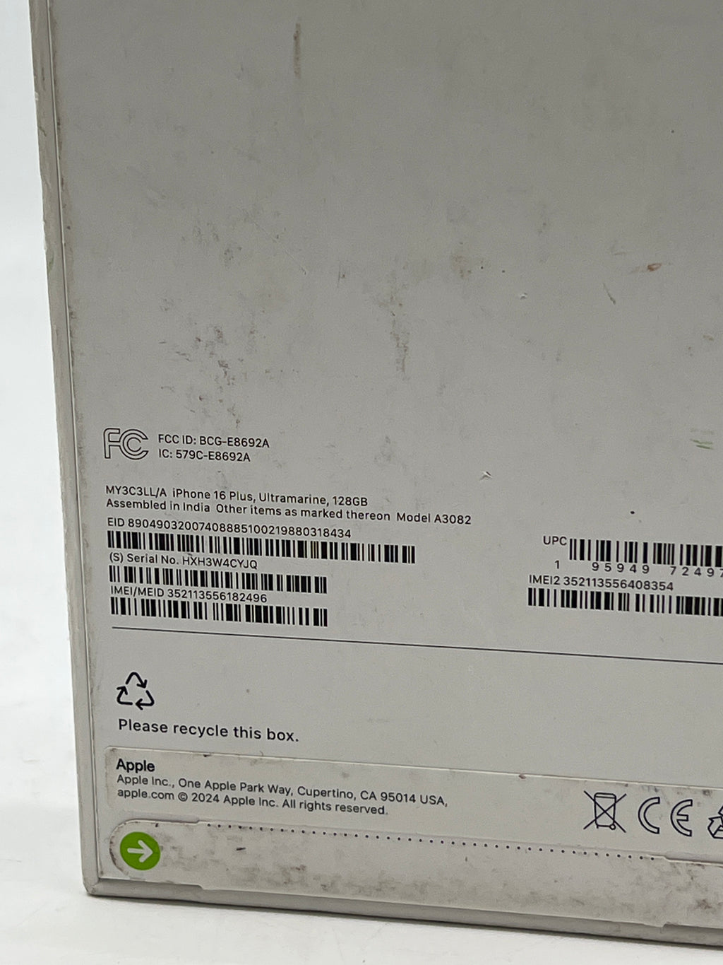 Apple iPhone 16 Plus 128GB Unlocked Non-Activated - New in Box