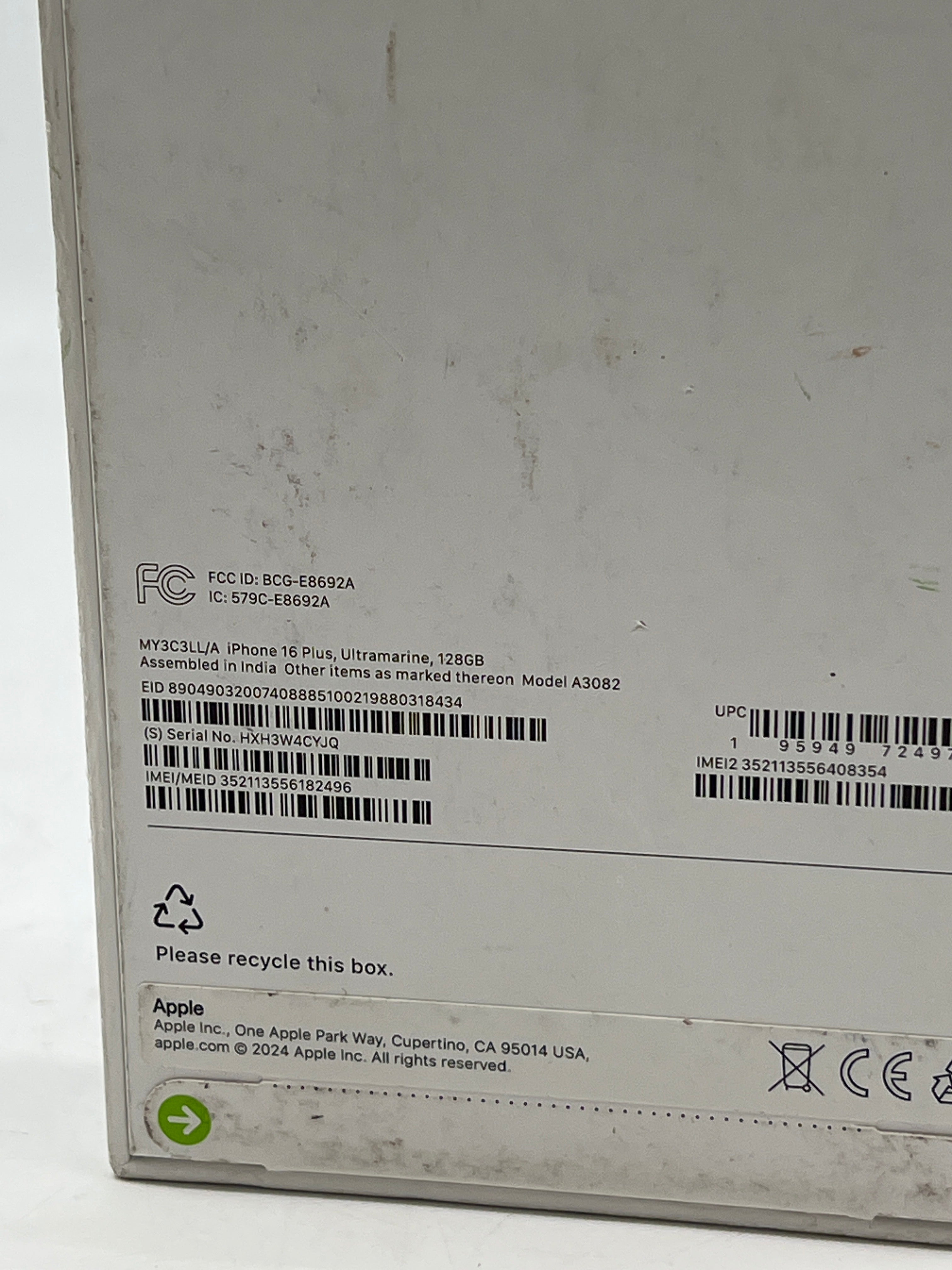 Apple iPhone 16 Plus 128GB Unlocked Non-Activated - New in Box