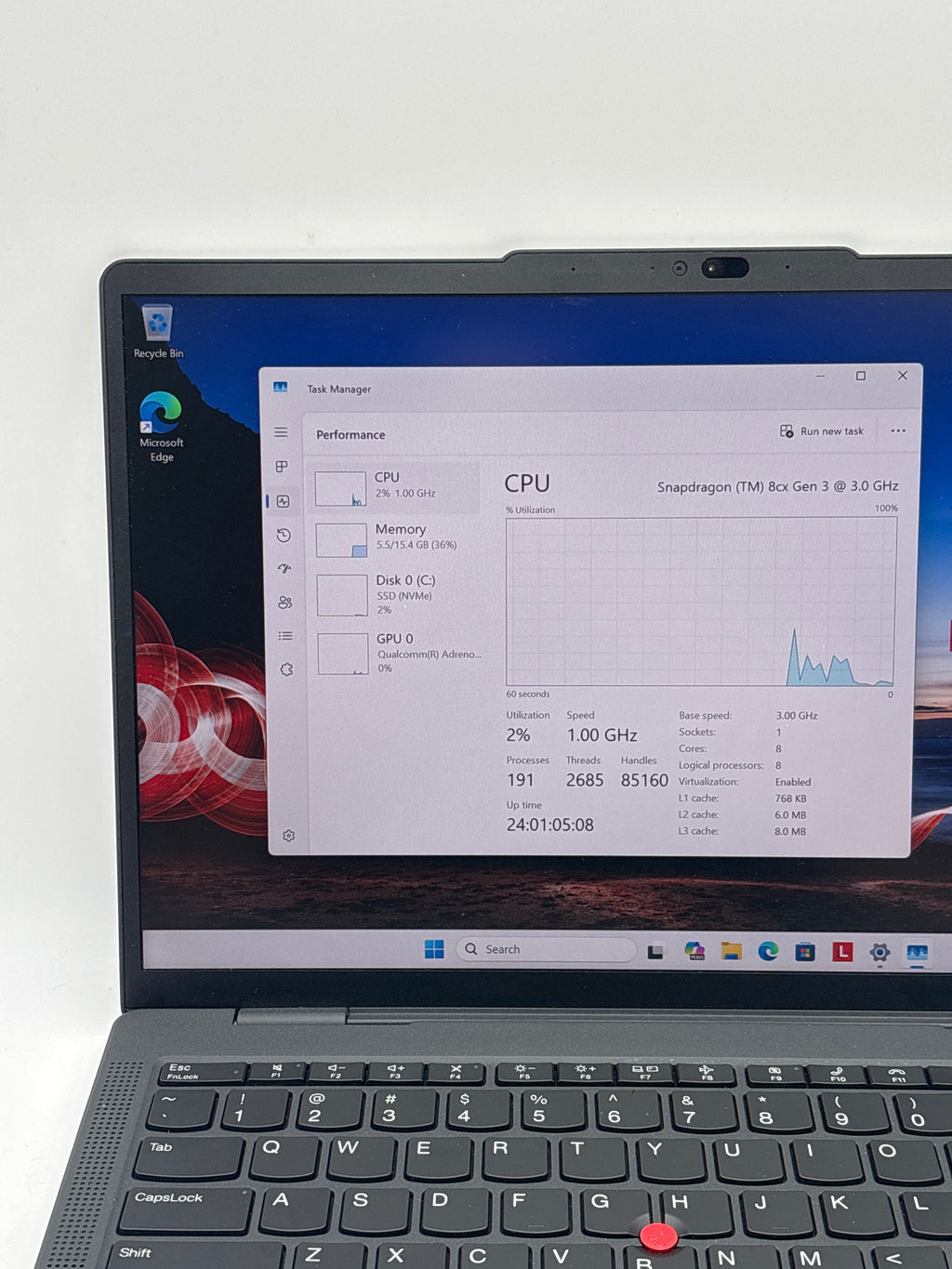 Lenovo ThinkPad X13s Gen 1 Snapdragon 8cx Gen 3 16GB RAM 512GB SSD