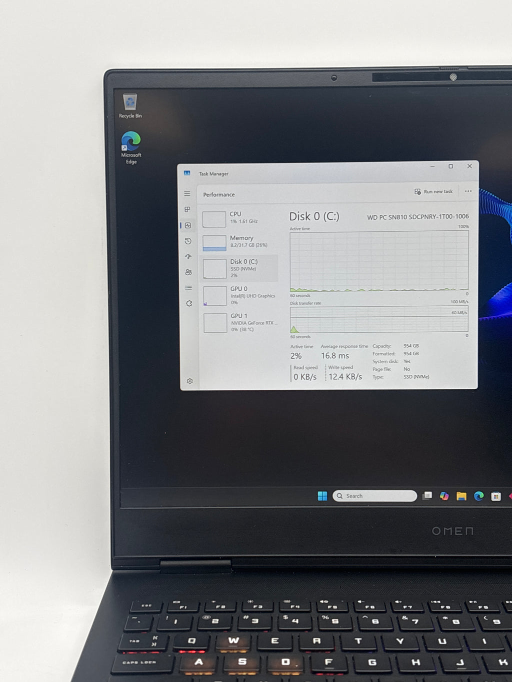 HP Omen 16-U1047NR i7-14700HX 32GB RAM 1TB SSD RTX 4070