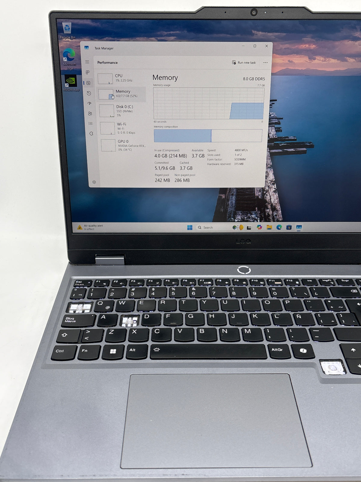 Lenovo LOQ 15ARP9 15" AMD Ryzen 5 7235HS 8GB RAM 512GB SSD RTX 3050 - READ