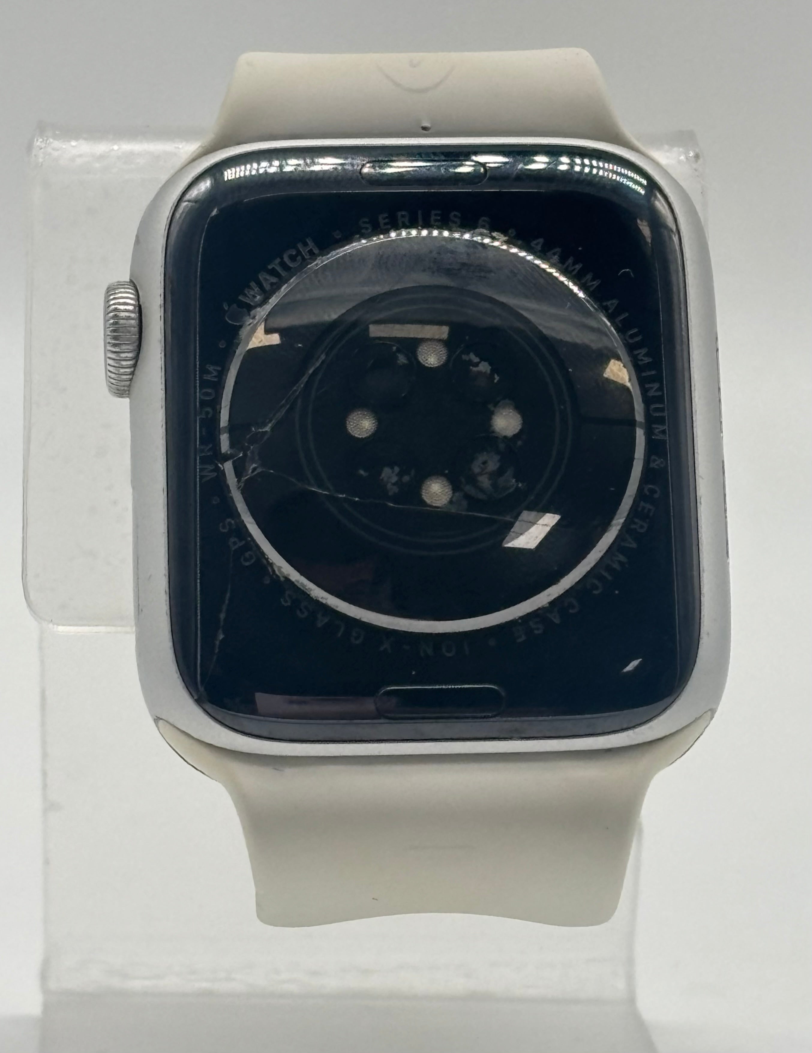 Apple Watch Series 6 GPS A2292 44mm (w/ 3 Extra Bands) - For Parts(Cracks Rear)