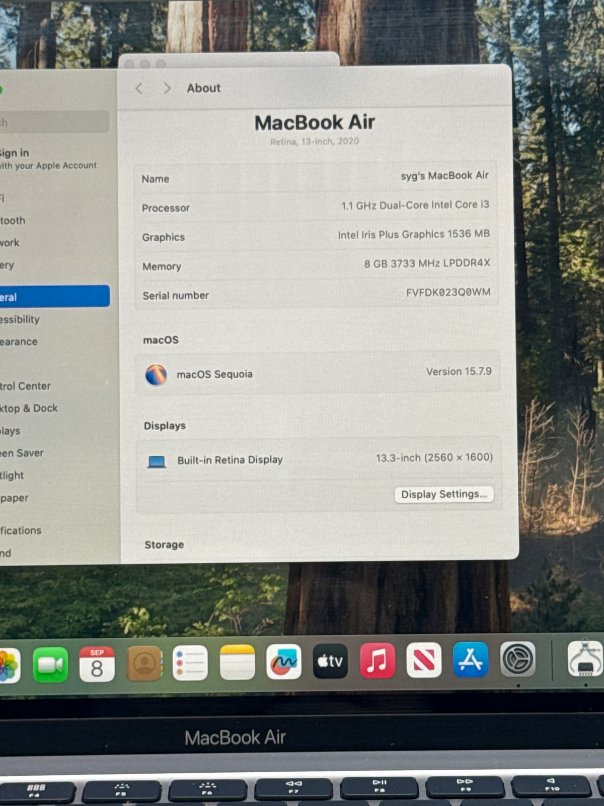 Apple MacBook Air 13" A2179 Core i3 8GB 128GB Gray - Used